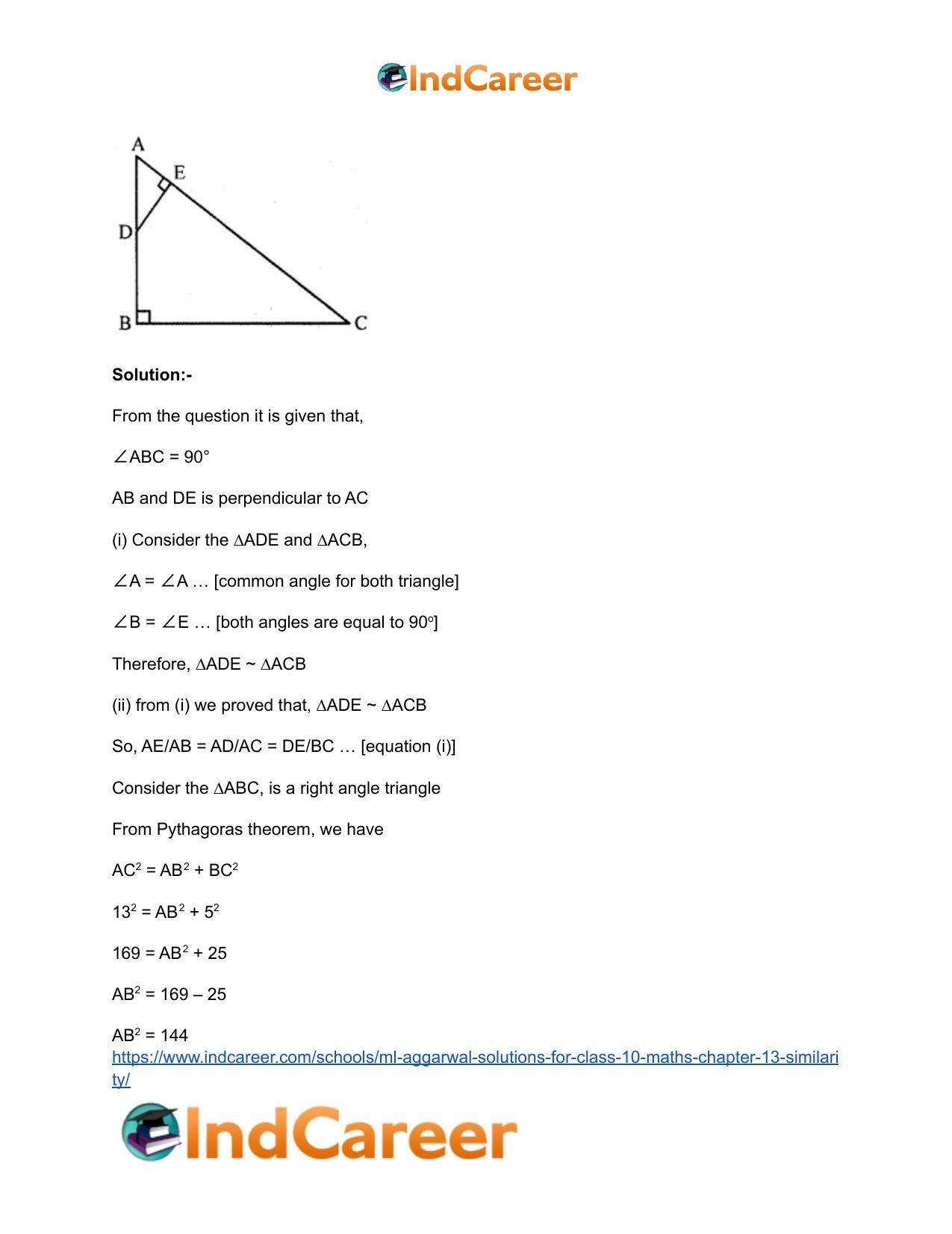 ML Aggarwal Solutions for Class 10 Maths Chapter 13- Similarity - Page 80