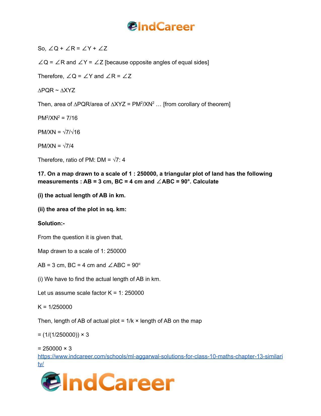 ML Aggarwal Solutions for Class 10 Maths Chapter 13- Similarity - Page 83