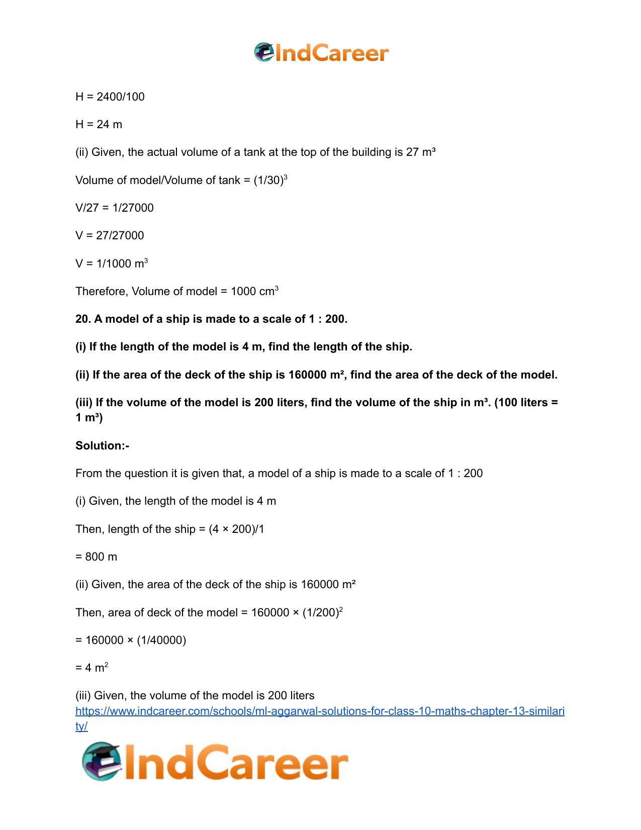 ML Aggarwal Solutions for Class 10 Maths Chapter 13- Similarity - Page 87