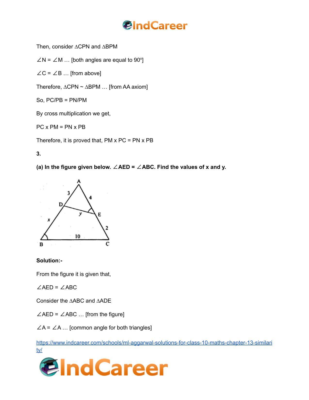 ML Aggarwal Solutions for Class 10 Maths Chapter 13- Similarity - Page 90