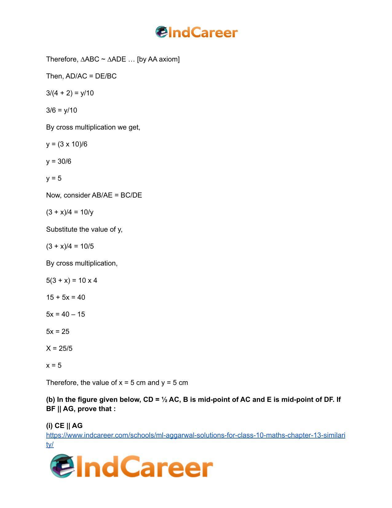 ML Aggarwal Solutions for Class 10 Maths Chapter 13- Similarity - Page 91