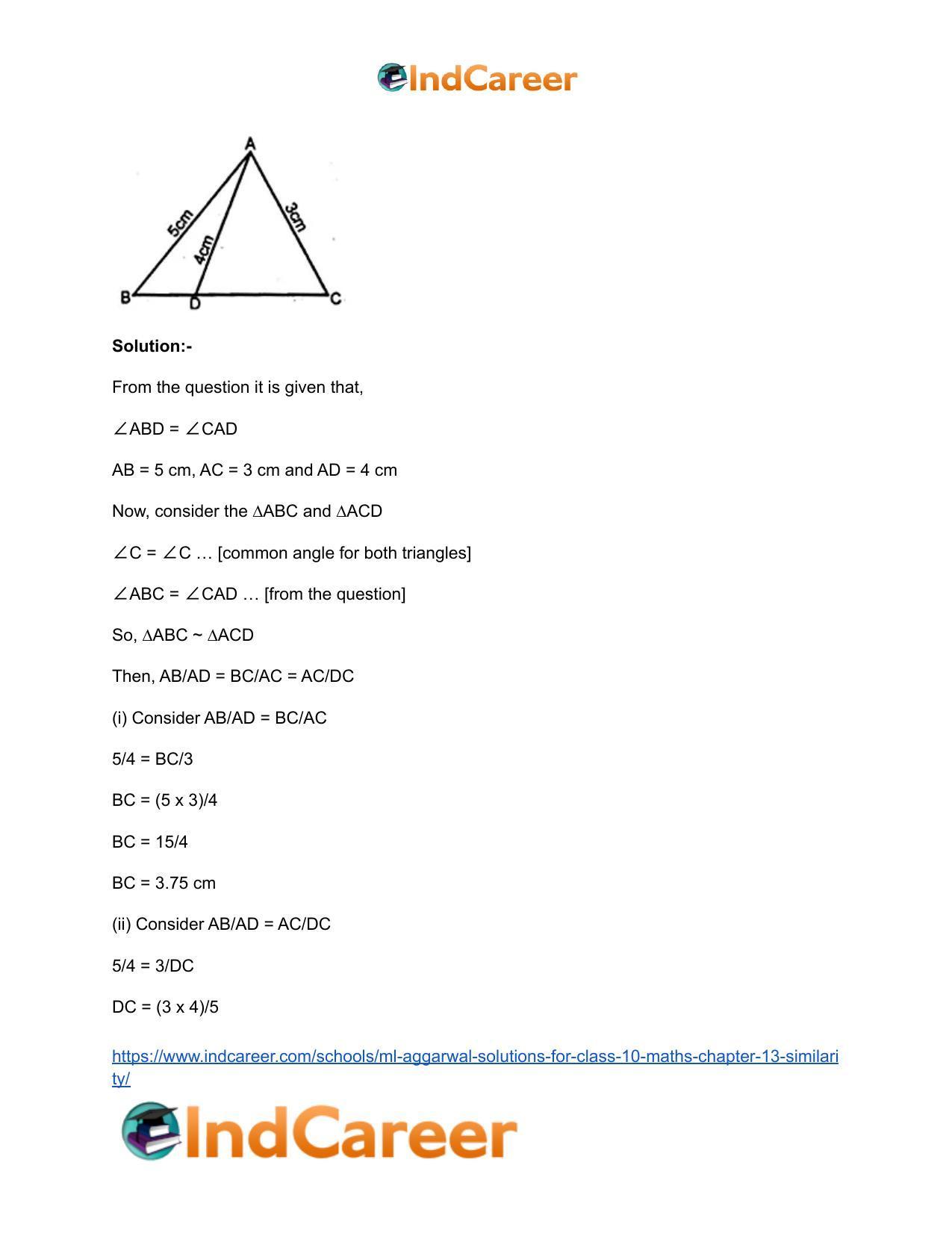 ML Aggarwal Solutions for Class 10 Maths Chapter 13- Similarity - Page 99