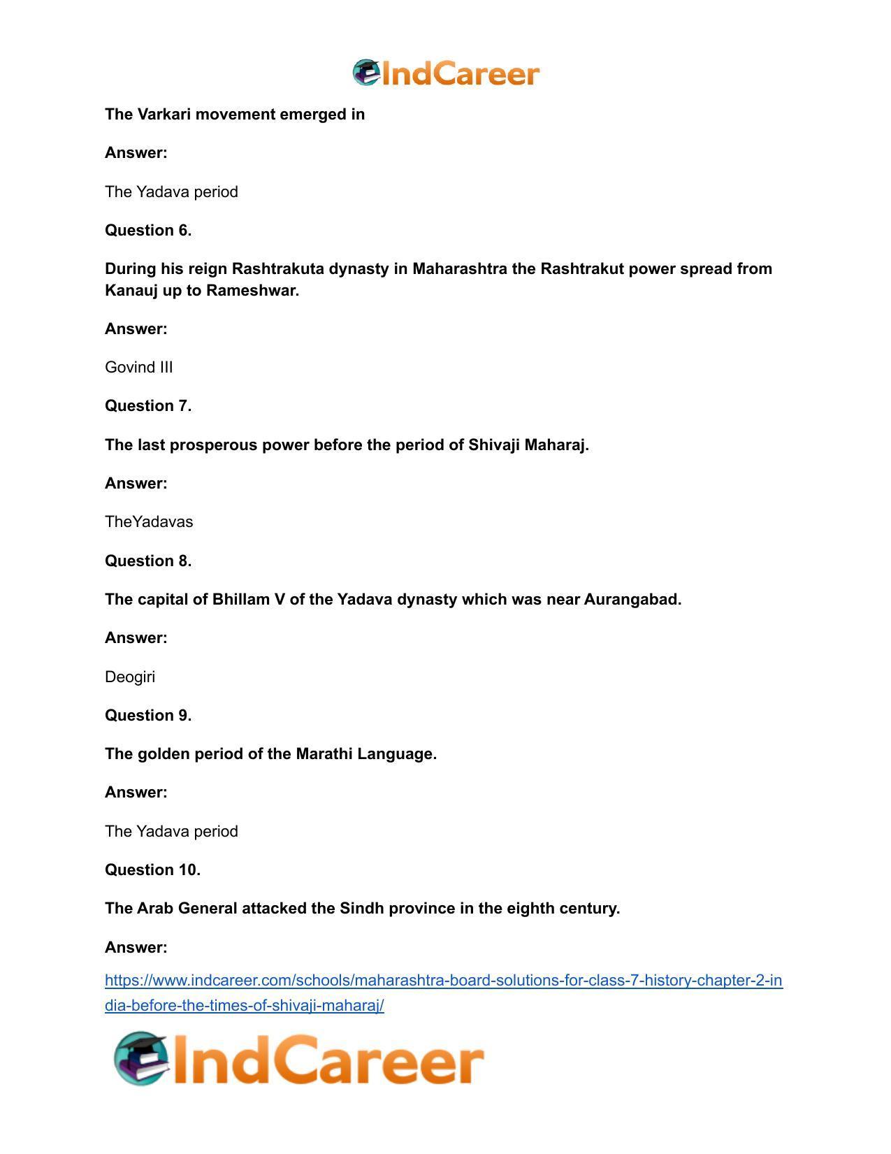 Maharashtra Board Solutions for Class 7- History: Chapter 2- India before the Times of Shivaji Maharaj - Page 14
