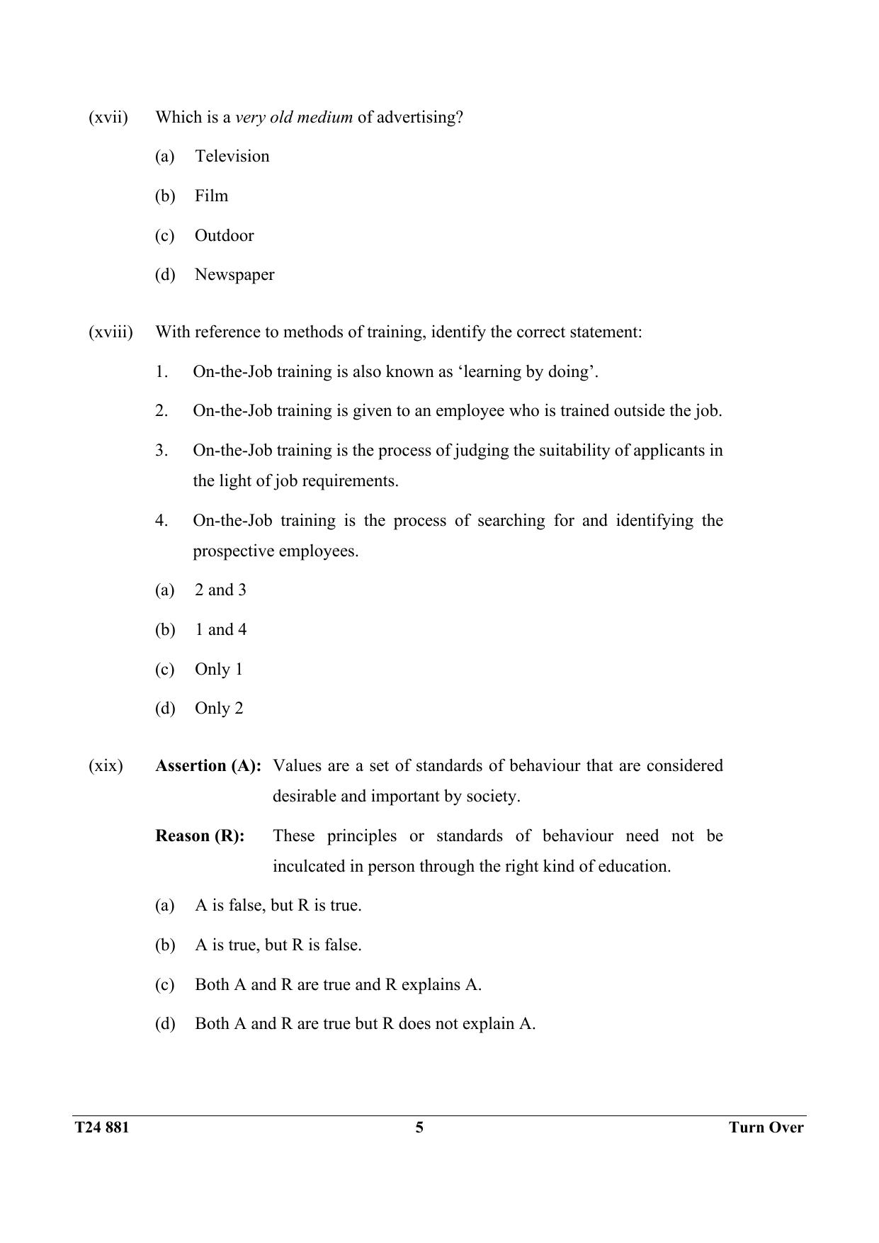ICSE Class 10 Commercial Applications 2024 Question Paper - Page 5