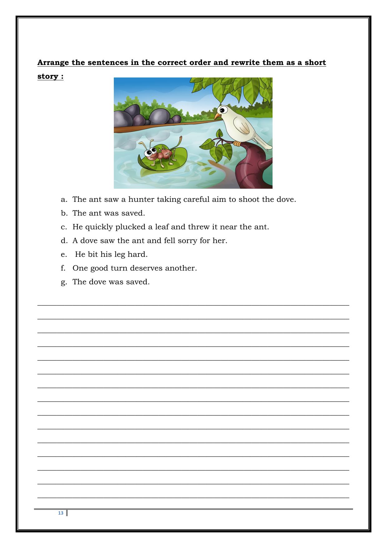 Worksheet for Class 4 English Assignment 103 - Page 13