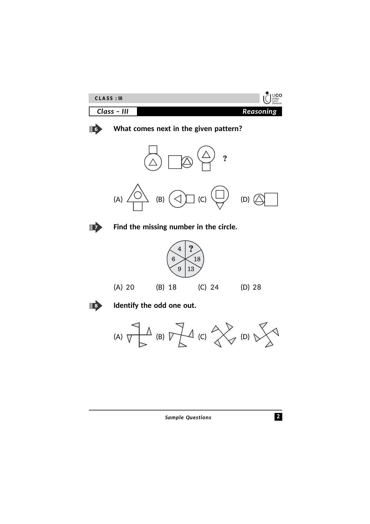 UCO Sample Papers for Class 3 - Page 2