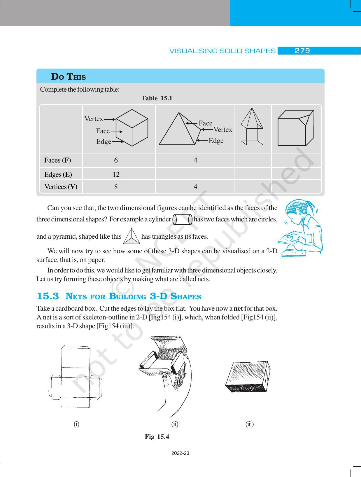 NCERT Book for Class 7 Maths: Chapter 15-Visualising Solid Shapes - Page 3