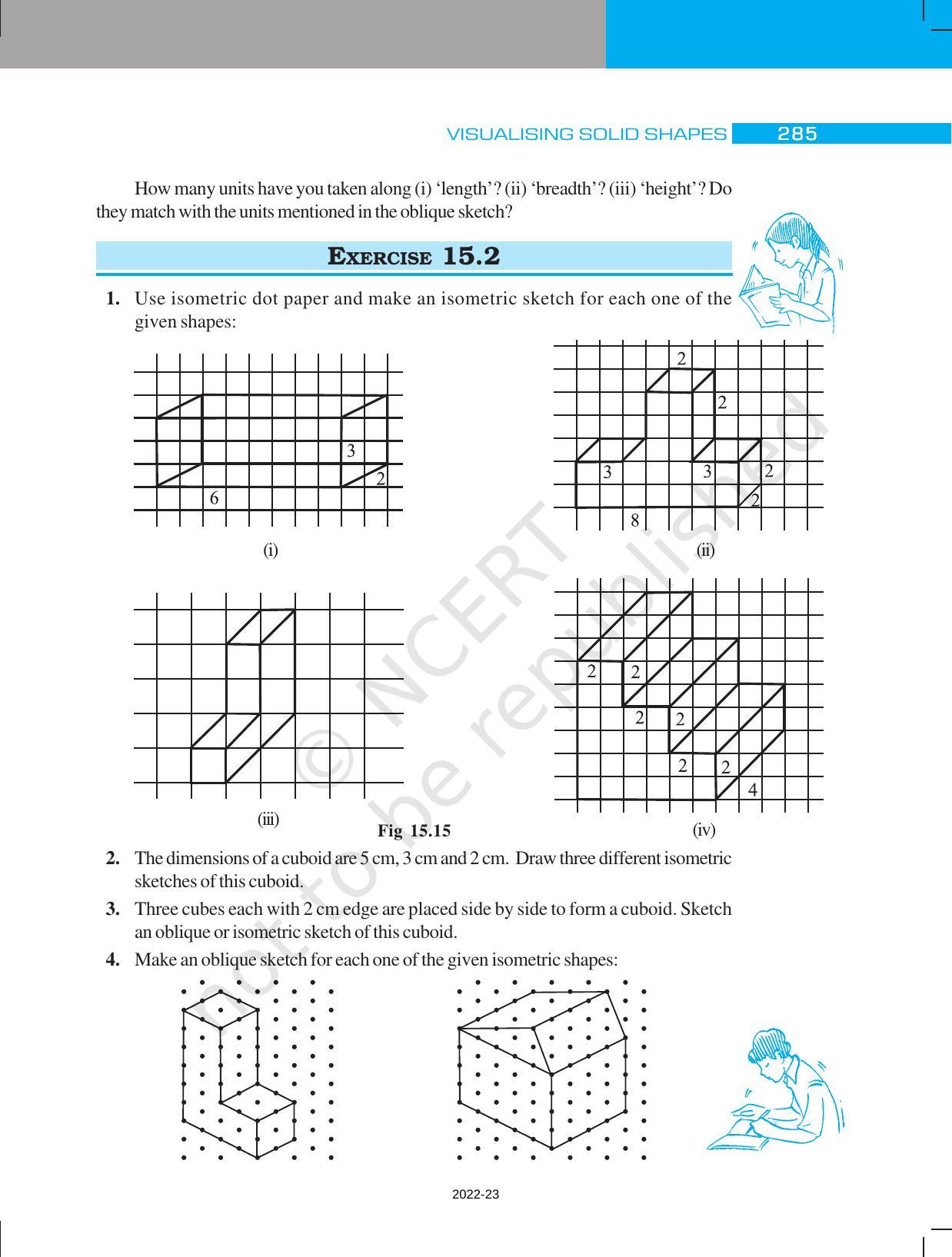NCERT Book for Class 7 Maths: Chapter 15-Visualising Solid Shapes - Page 9