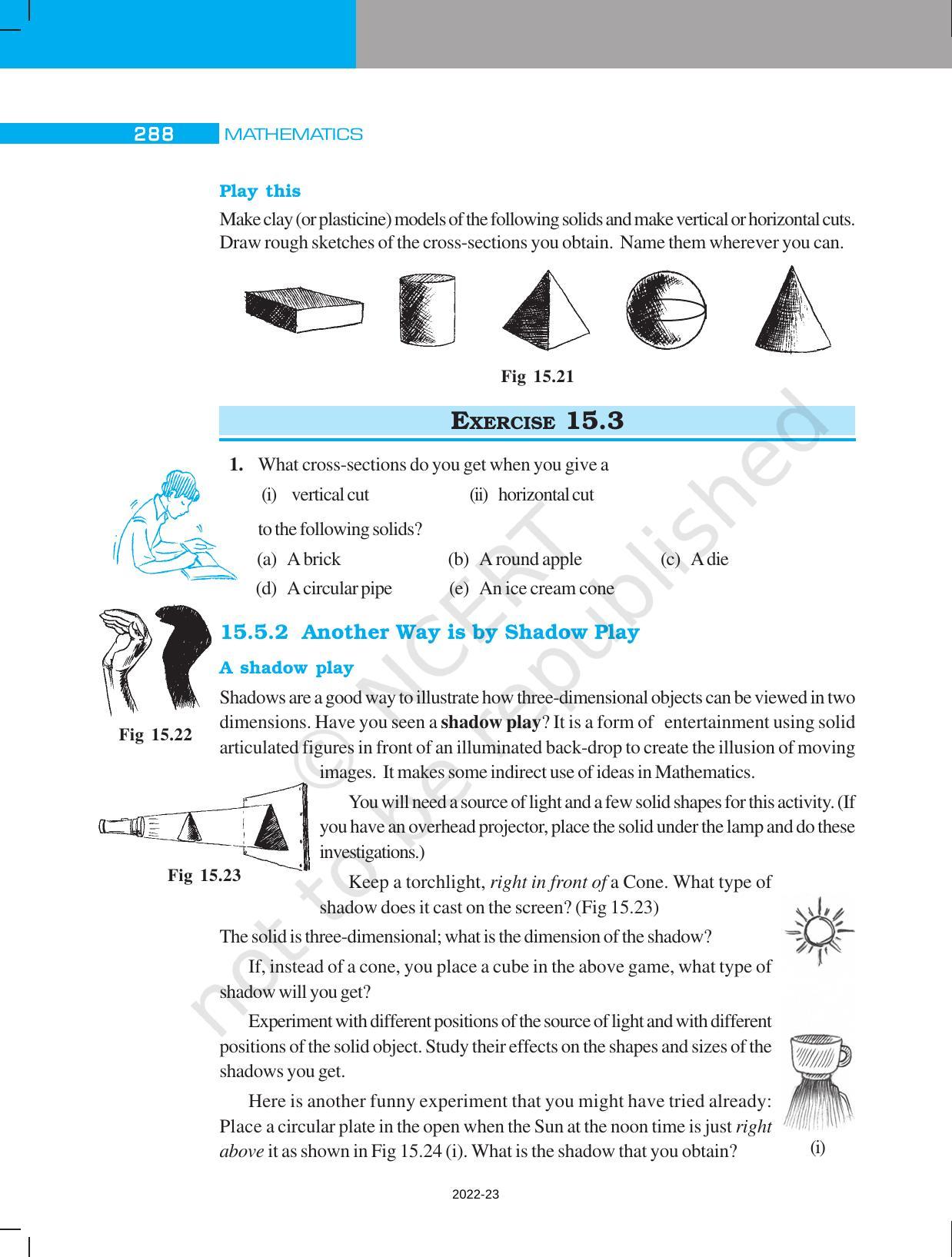 NCERT Book for Class 7 Maths: Chapter 15-Visualising Solid Shapes - Page 12