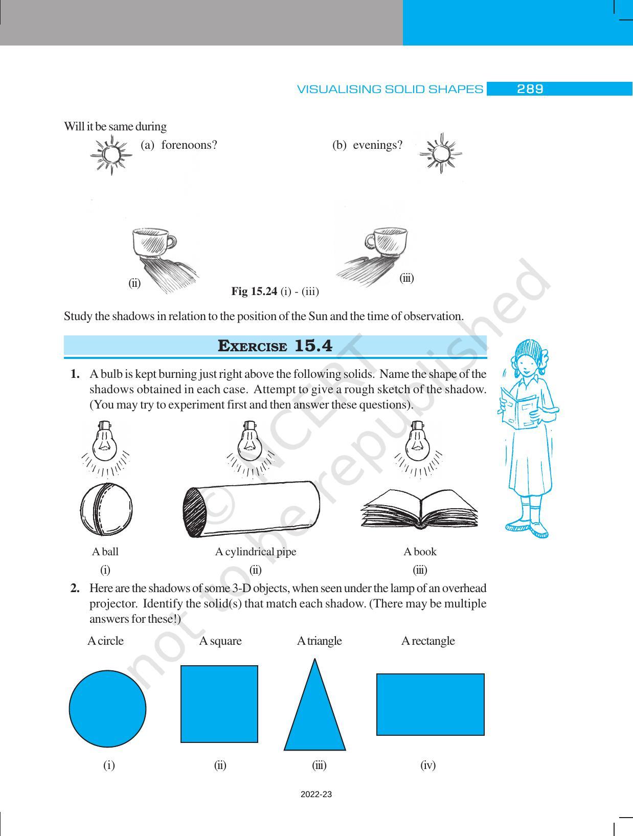 NCERT Book for Class 7 Maths: Chapter 15-Visualising Solid Shapes - Page 13