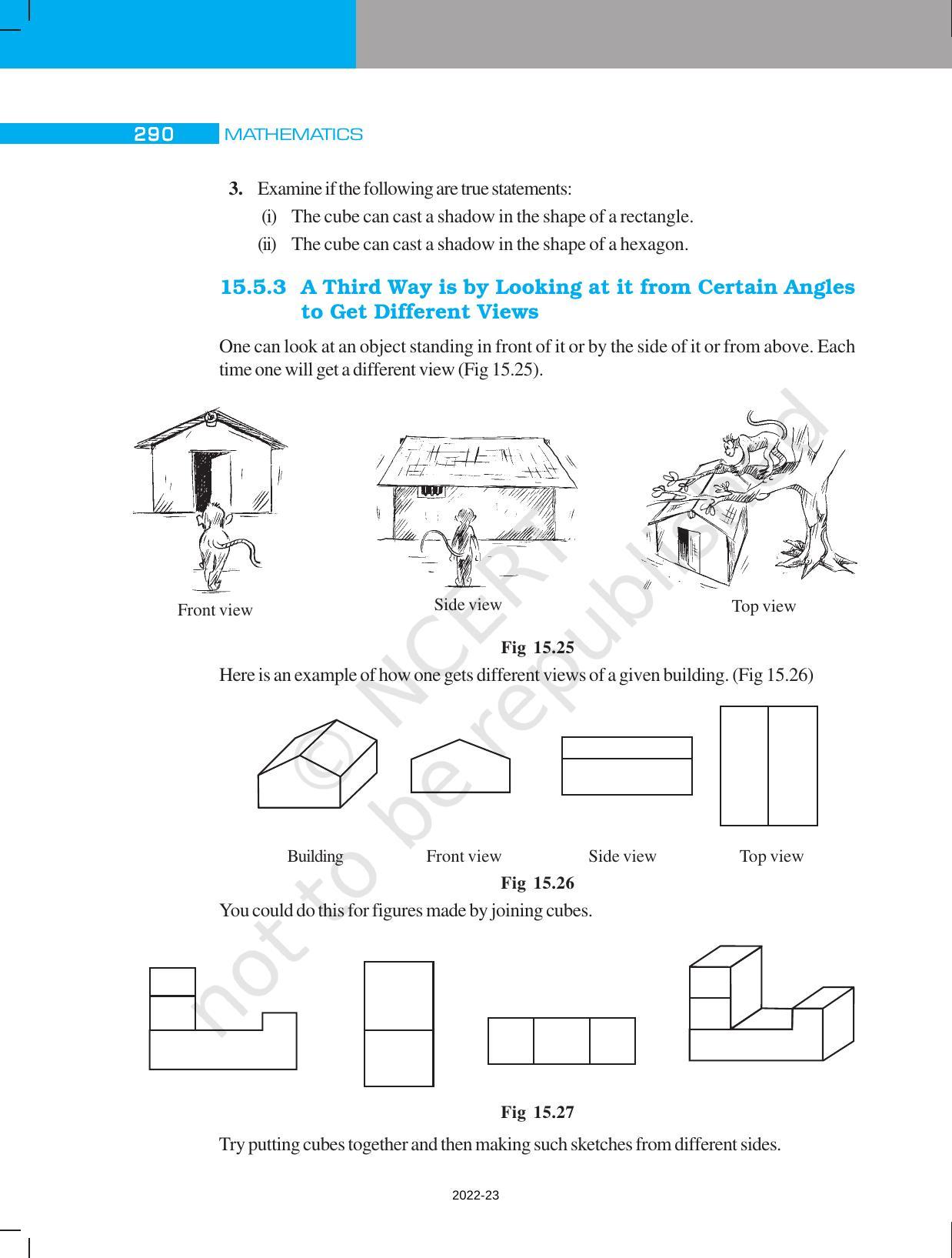 NCERT Book for Class 7 Maths: Chapter 15-Visualising Solid Shapes - Page 14