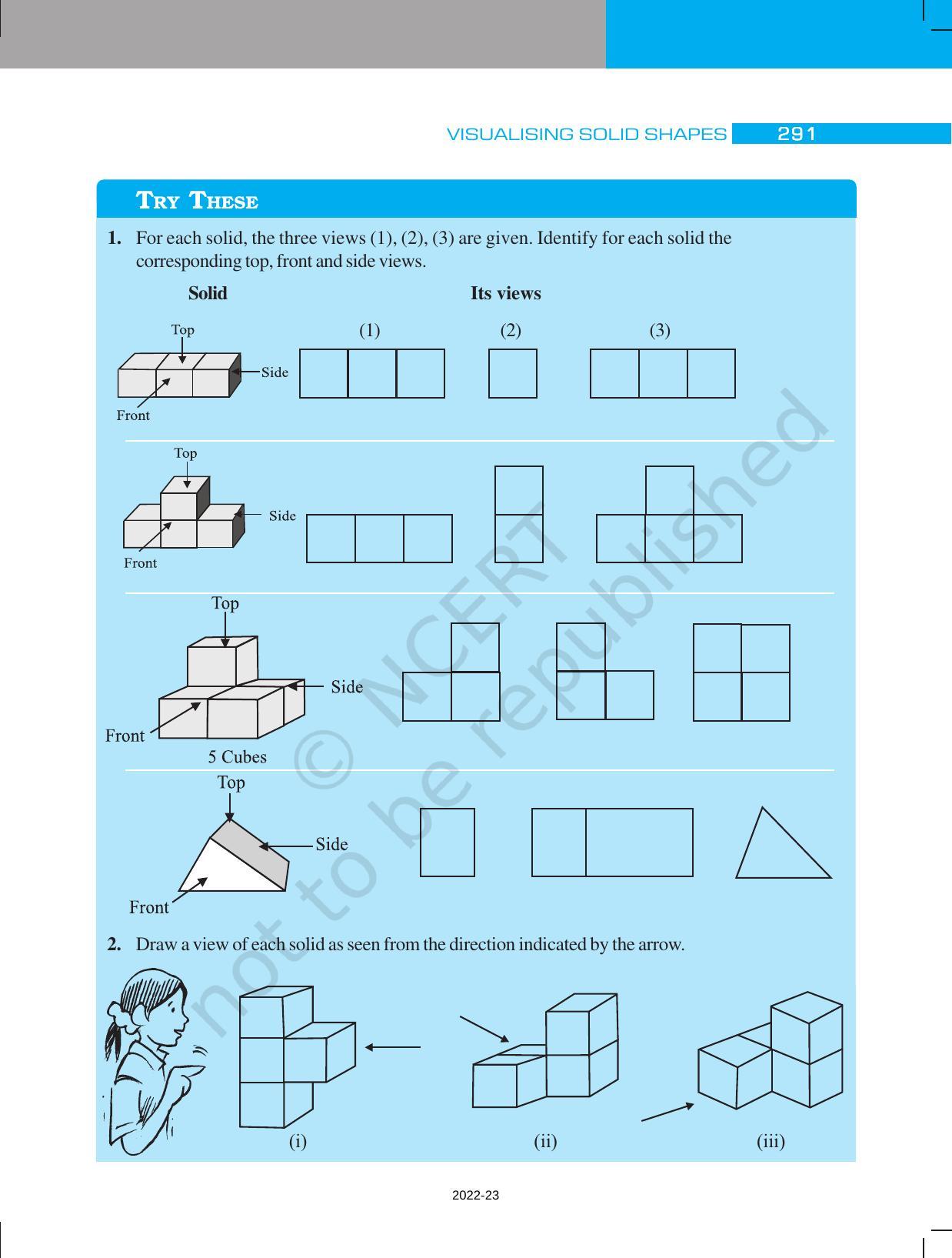 NCERT Book for Class 7 Maths: Chapter 15-Visualising Solid Shapes - Page 15