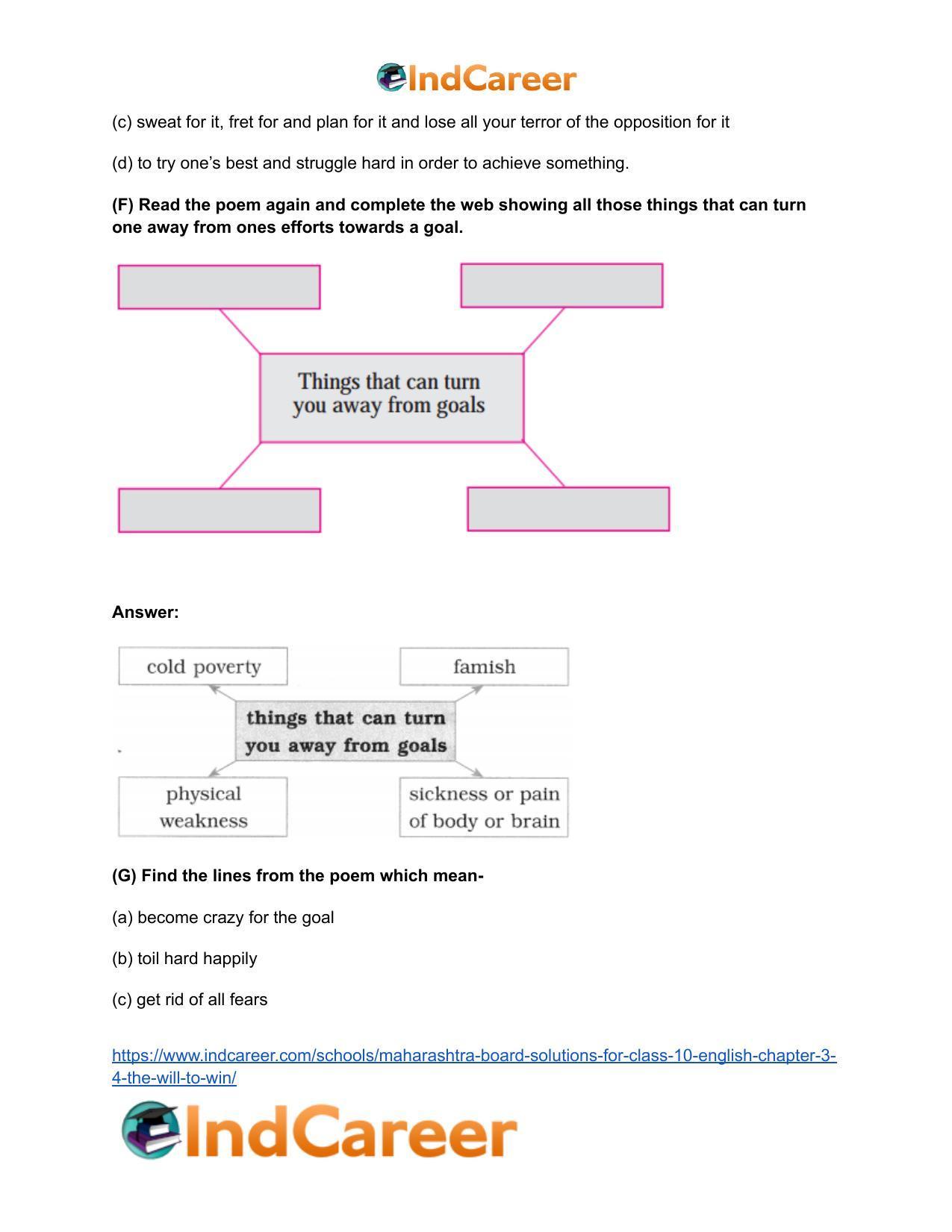 Maharashtra Board Solutions for Class 10- English: Chapter 3.4- The Will to Win - Page 8