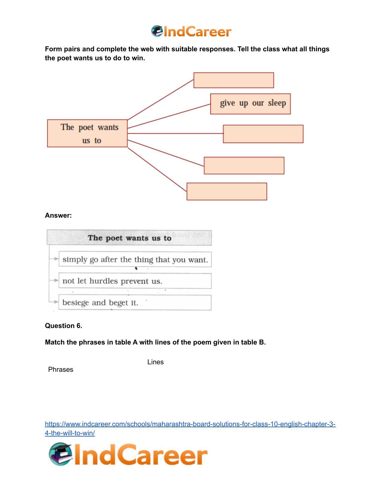 Maharashtra Board Solutions for Class 10- English: Chapter 3.4- The Will to Win - Page 11