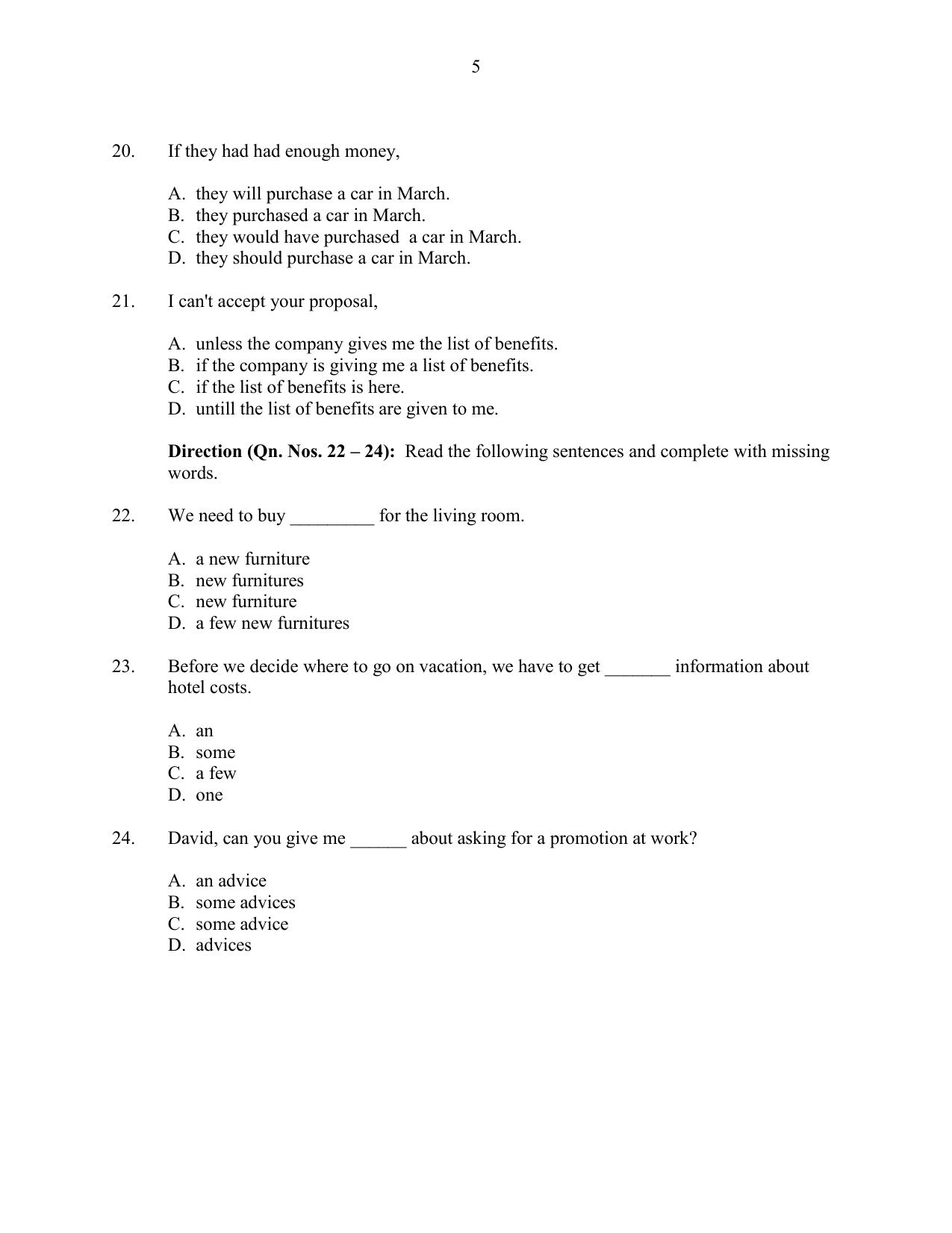 CUSAT CAT 2016 3 YEAR LLB Question Paper - Page 5