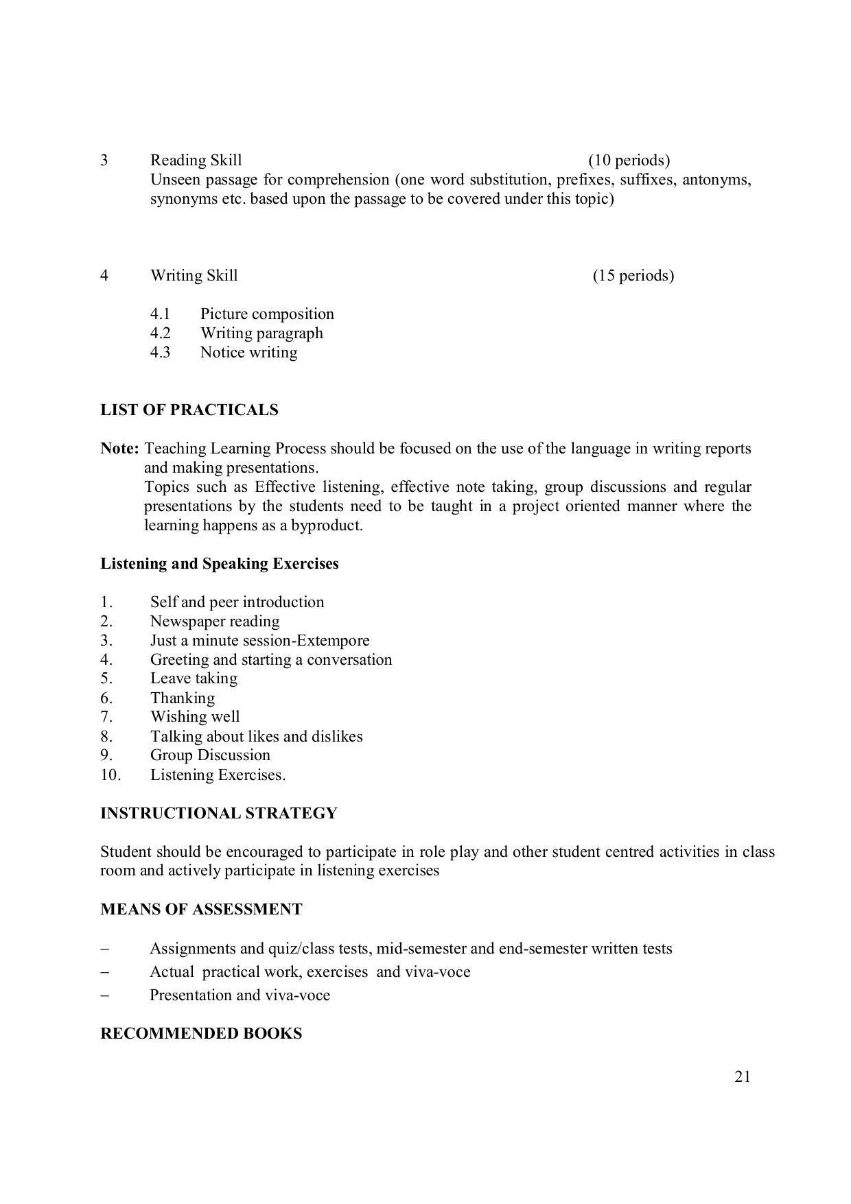 EFFECTIVE FROM JULY 2019-20 - SIX SEMESTER DIPLOMA COURSE IN ELECTRONICS ENGINEERING (MODERN CONSUMER ELECTRONICS APPLIANCE) - Page 26