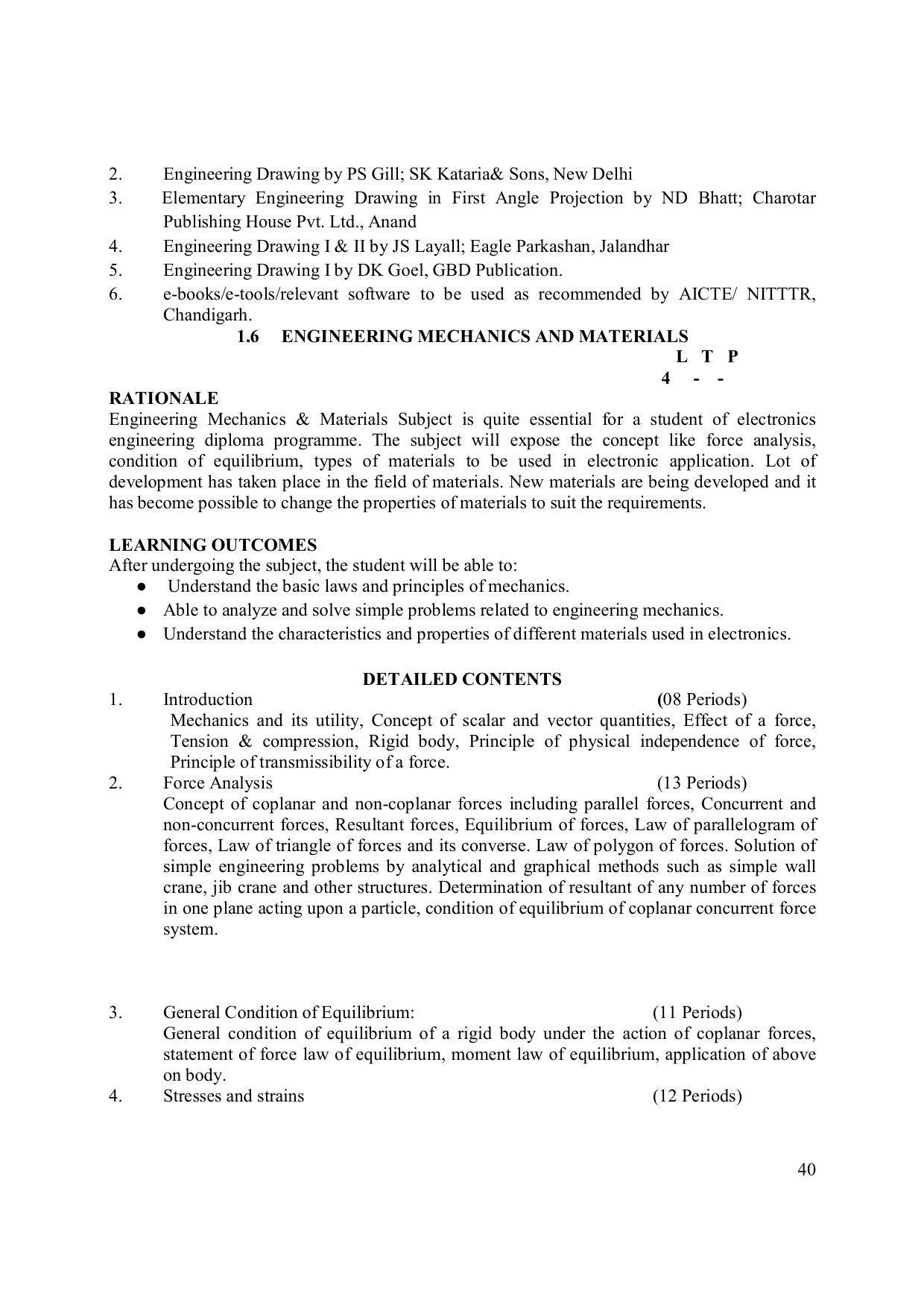 EFFECTIVE FROM JULY 2019-20 - SIX SEMESTER DIPLOMA COURSE IN ELECTRONICS ENGINEERING (MODERN CONSUMER ELECTRONICS APPLIANCE) - Page 45