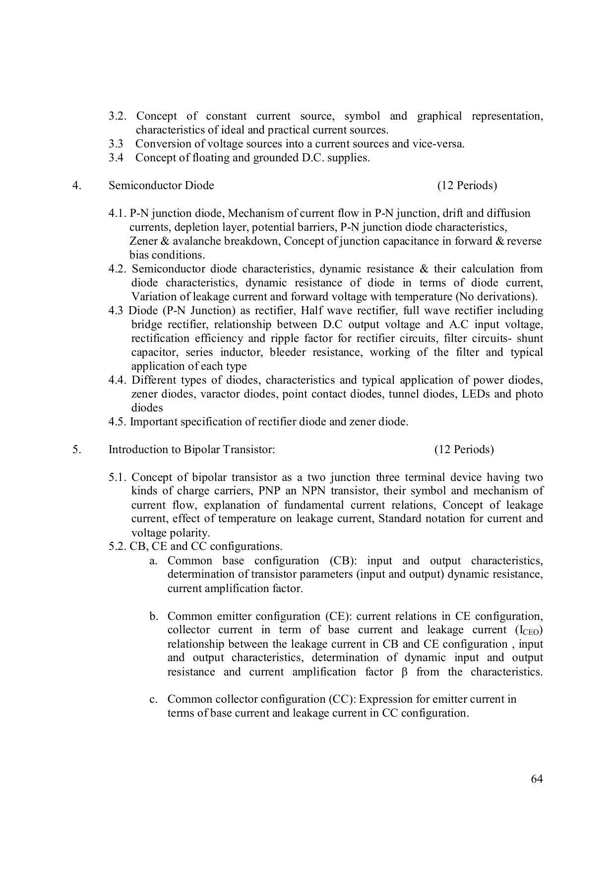 EFFECTIVE FROM JULY 2019-20 - SIX SEMESTER DIPLOMA COURSE IN ELECTRONICS ENGINEERING (MODERN CONSUMER ELECTRONICS APPLIANCE) - Page 69