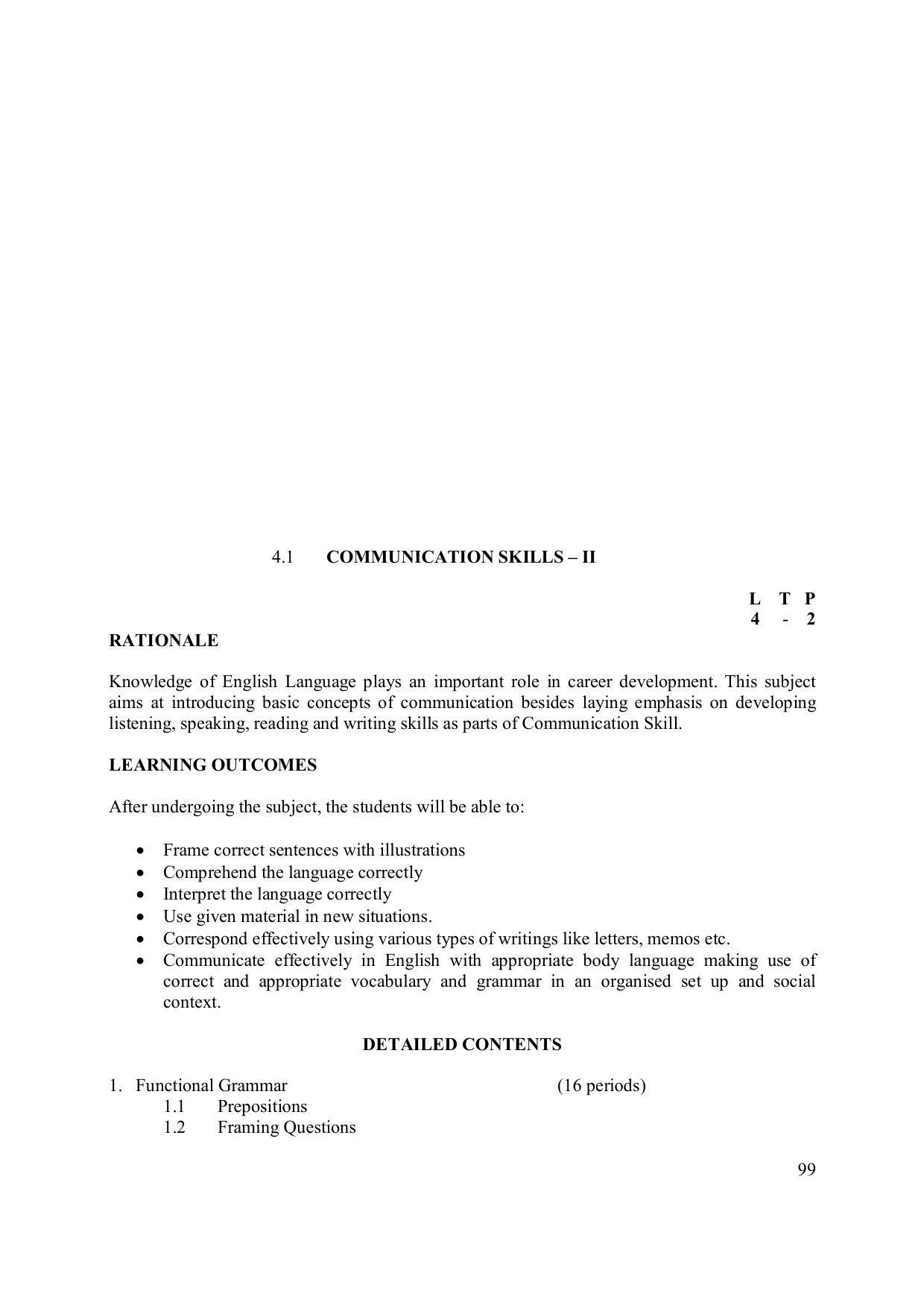EFFECTIVE FROM JULY 2019-20 - SIX SEMESTER DIPLOMA COURSE IN ELECTRONICS ENGINEERING (MODERN CONSUMER ELECTRONICS APPLIANCE) - Page 104