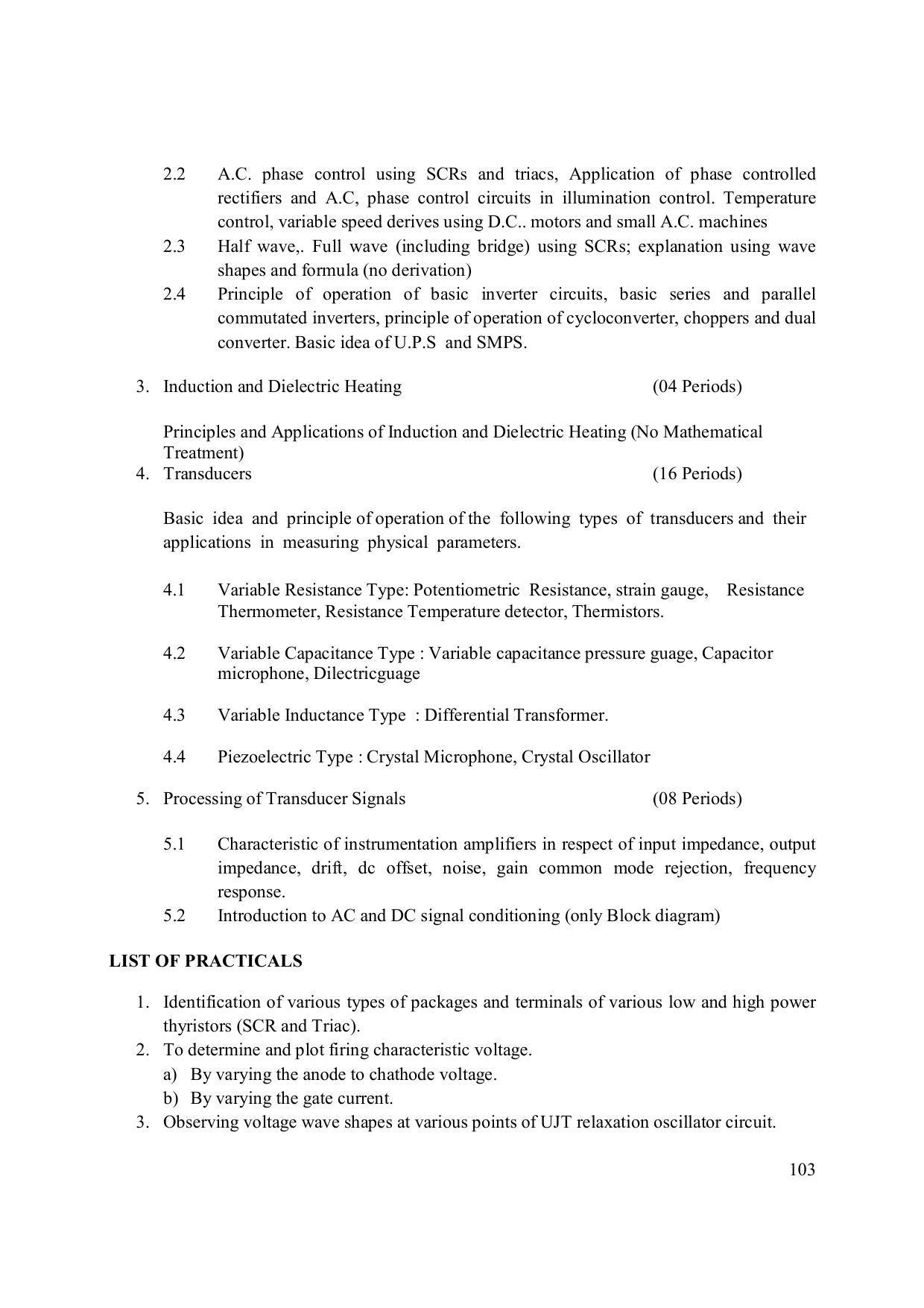 EFFECTIVE FROM JULY 2019-20 - SIX SEMESTER DIPLOMA COURSE IN ELECTRONICS ENGINEERING (MODERN CONSUMER ELECTRONICS APPLIANCE) - Page 108