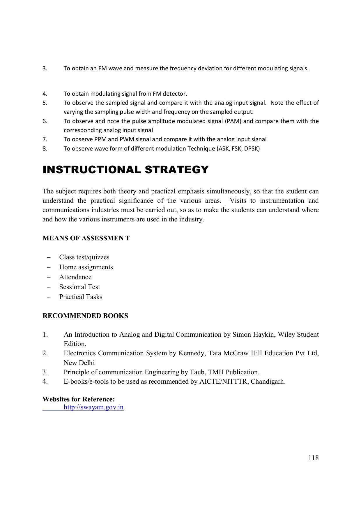 EFFECTIVE FROM JULY 2019-20 - SIX SEMESTER DIPLOMA COURSE IN ELECTRONICS ENGINEERING (MODERN CONSUMER ELECTRONICS APPLIANCE) - Page 123