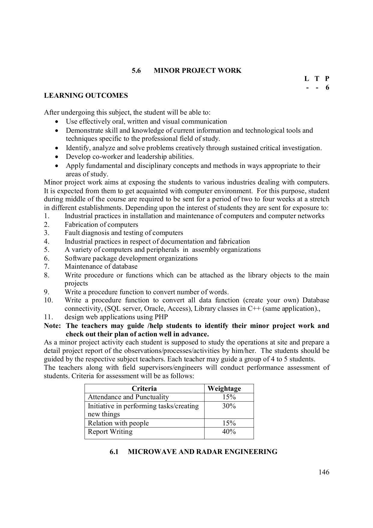 EFFECTIVE FROM JULY 2019-20 - SIX SEMESTER DIPLOMA COURSE IN ELECTRONICS ENGINEERING (MODERN CONSUMER ELECTRONICS APPLIANCE) - Page 151