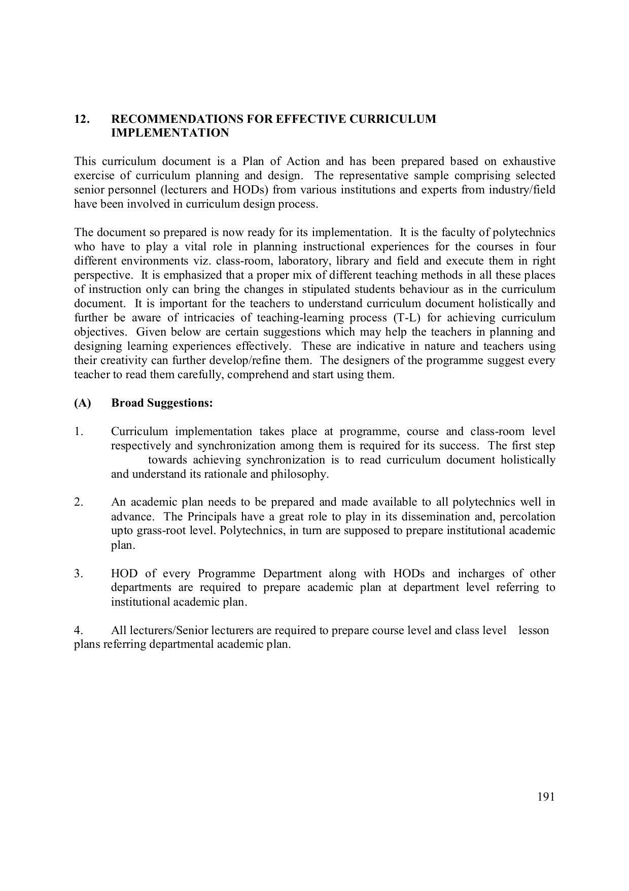 EFFECTIVE FROM JULY 2019-20 - SIX SEMESTER DIPLOMA COURSE IN ELECTRONICS ENGINEERING (MODERN CONSUMER ELECTRONICS APPLIANCE) - Page 196