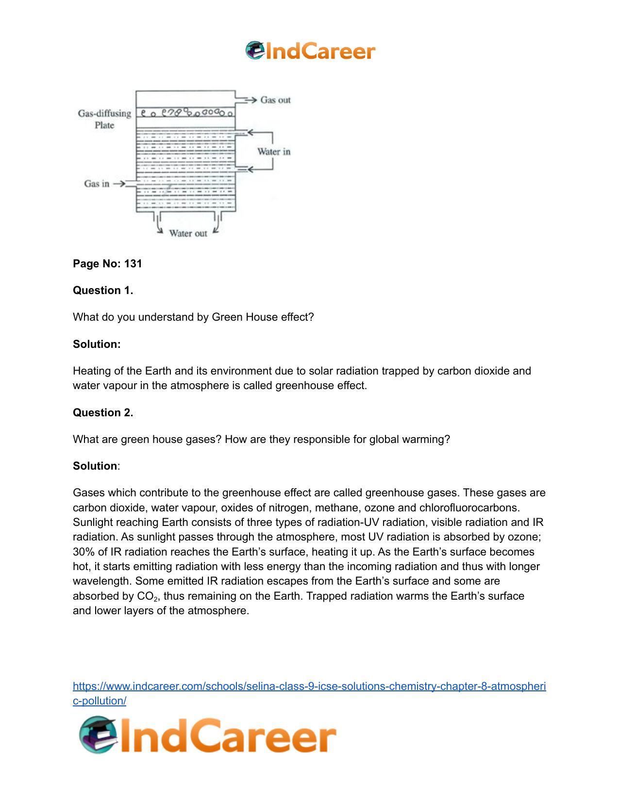 Selina Class 9 ICSE Solutions Chemistry : Chapter 8- Atmospheric Pollution - Page 9