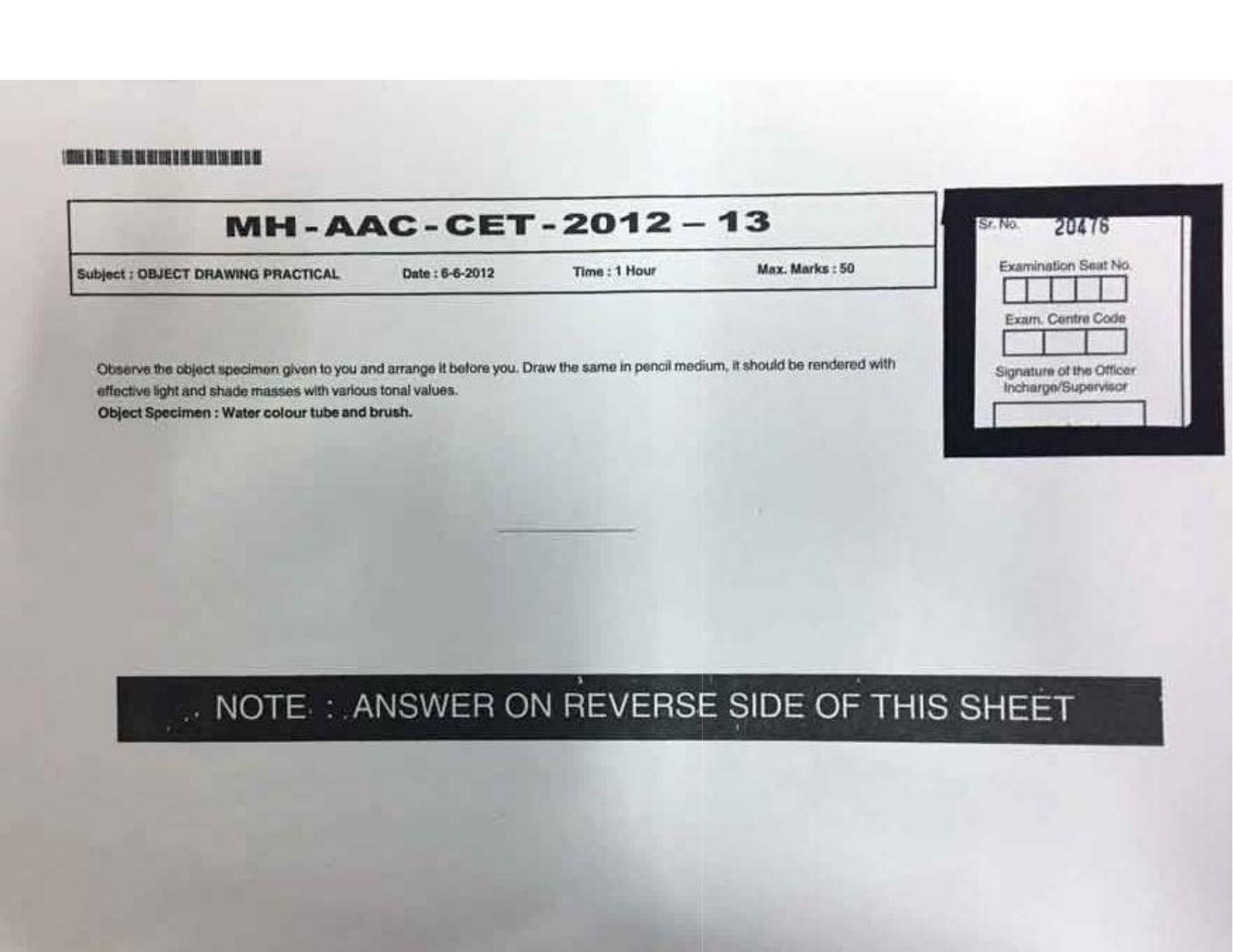 MH AAC CET 2010,2011, 2012, 2013, 2014, 2015, 2016, 2017 Question Paper - Page 15