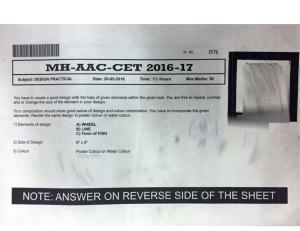 MH AAC CET 2010,2011, 2012, 2013, 2014, 2015, 2016, 2017 Question Paper
