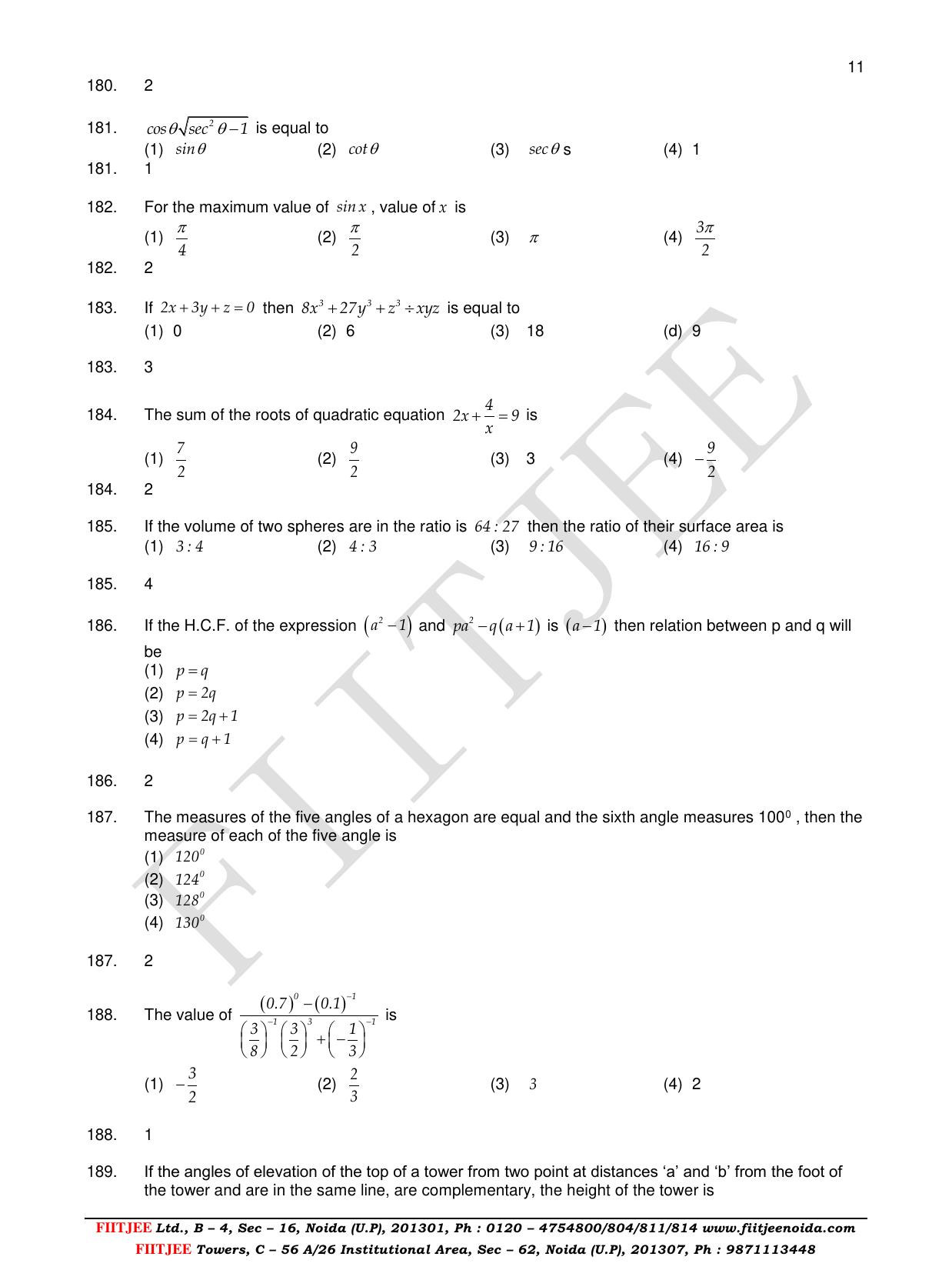 Uttar Pradesh NTSE 2017 SAT Question Papers - Page 11