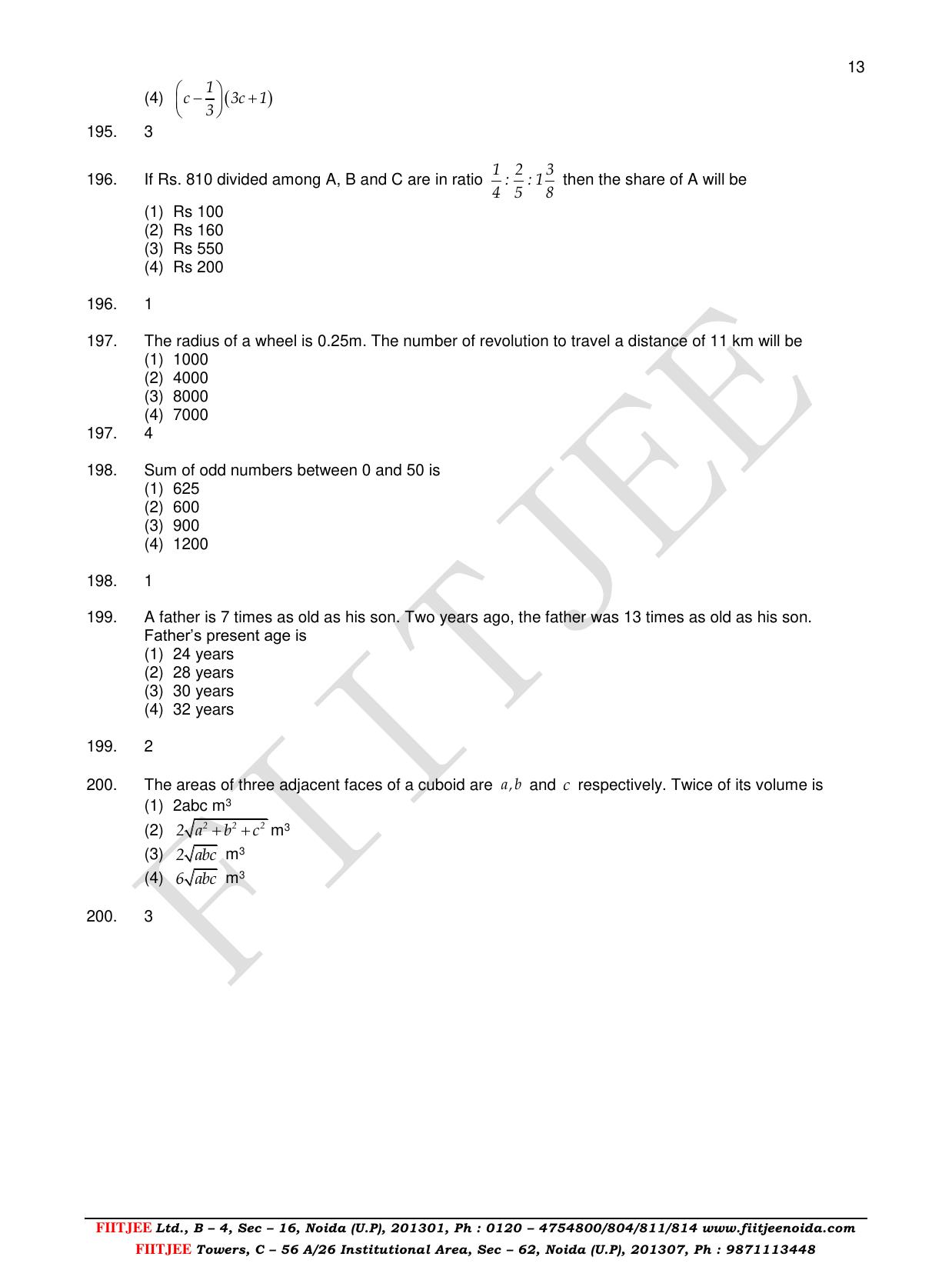 Uttar Pradesh NTSE 2017 SAT Question Papers - Page 13