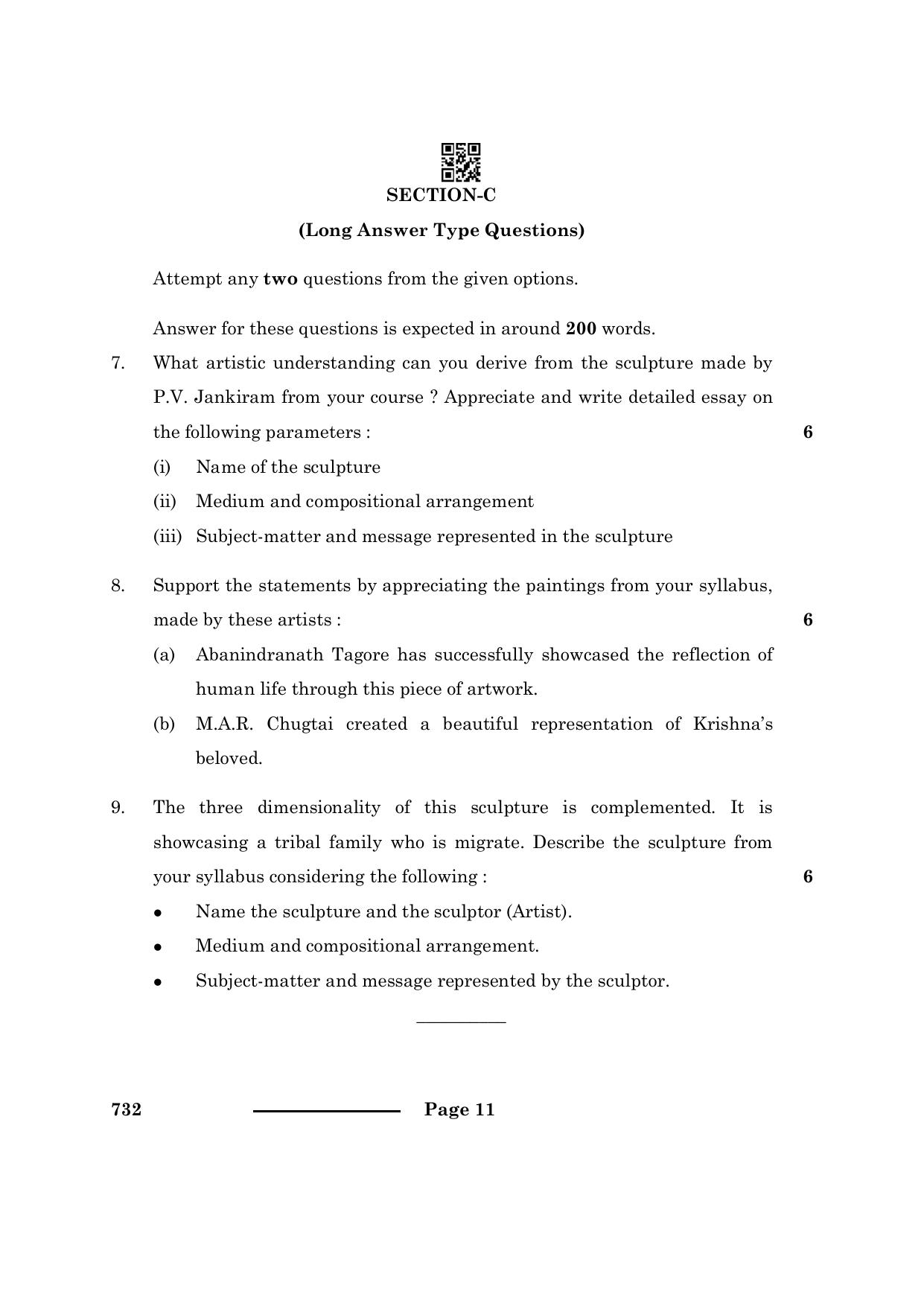 CBSE Class 12 Sculpture 2024 Question Paper - Page 11