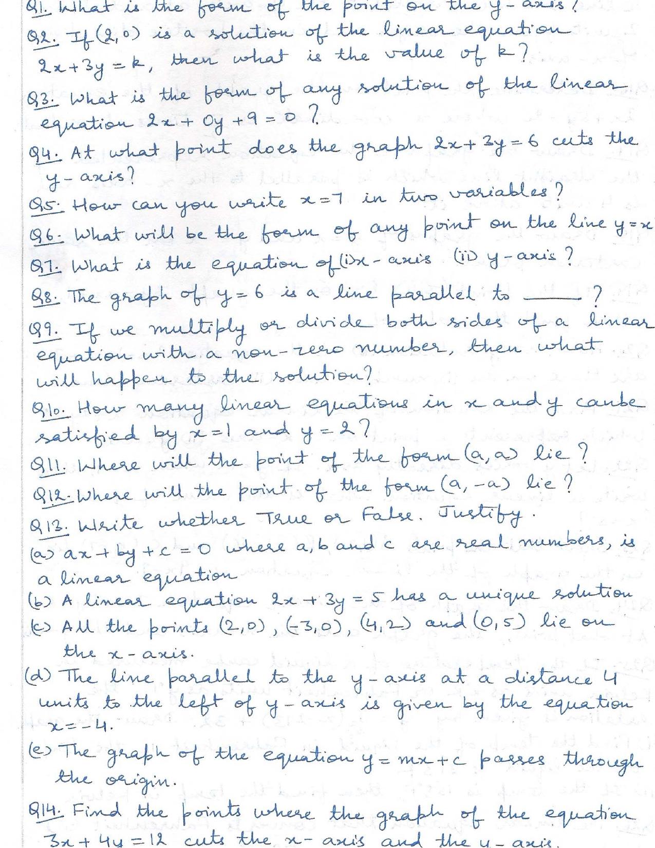 CBSE Worksheets for Class 9 Mathematics Assignment 4 - Page 1