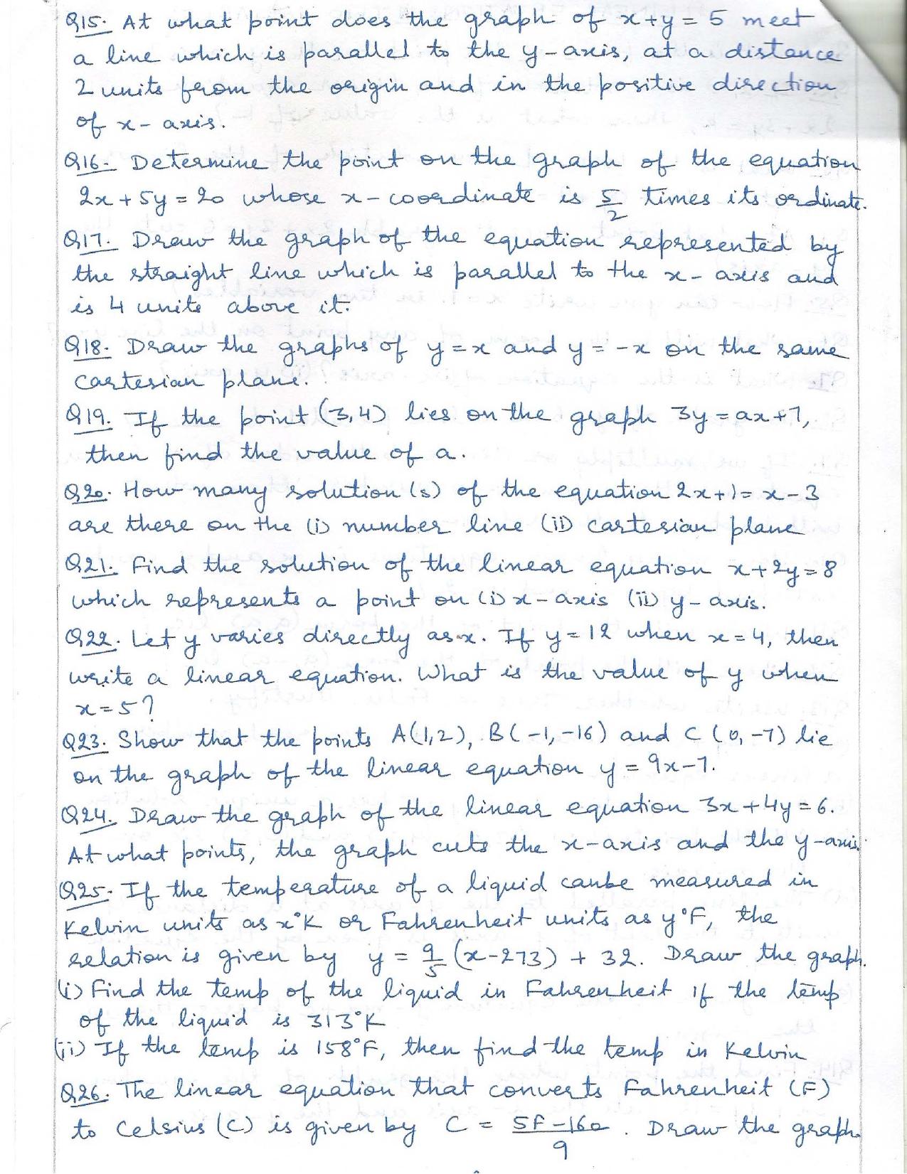 CBSE Worksheets for Class 9 Mathematics Assignment 4 - Page 2