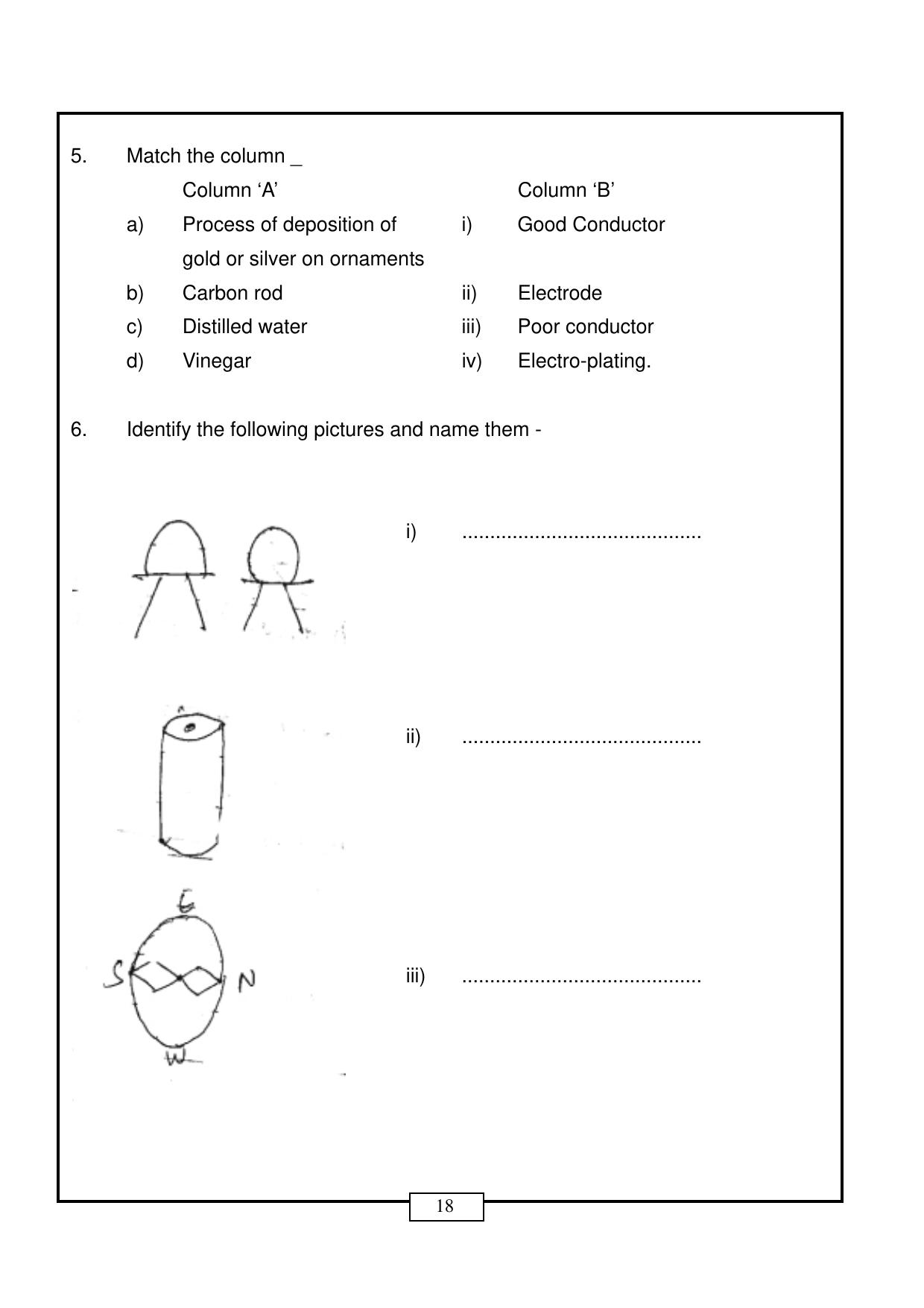 CBSE Worksheets for Class 8 Science Chemical Effect of Electric Current Part A Assignment - Page 2