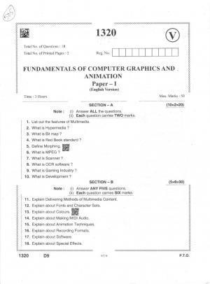 AP Intermediate 2nd Year Vocational Question Paper September-2021- Fundamentals_of_computer_Graphics&Animation-I