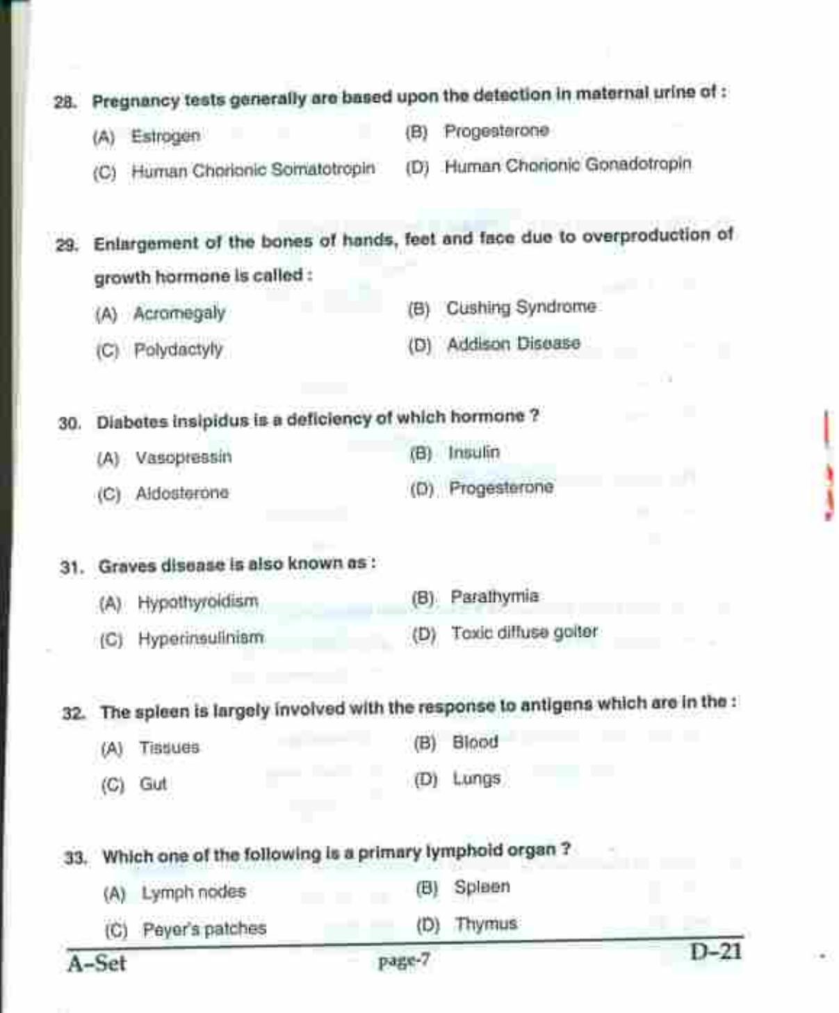 PU CET UG 2017 MSc(Zoology), MCOM(Business Economics), MA(Geography), ME(Computer Science & Engg. ) Question Paper - Page 6