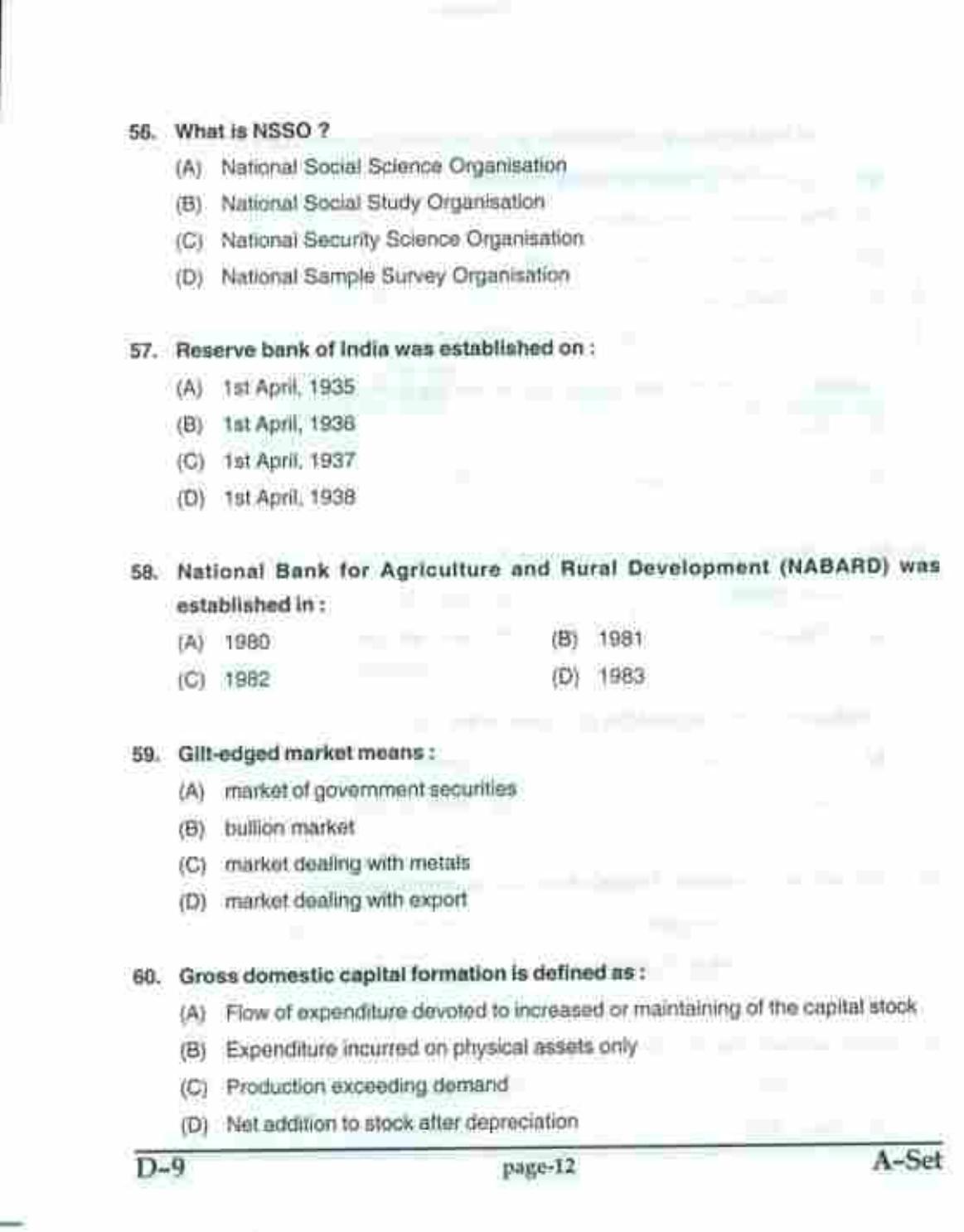 PU CET UG 2017 MSc(Zoology), MCOM(Business Economics), MA(Geography), ME(Computer Science & Engg. ) Question Paper - Page 24