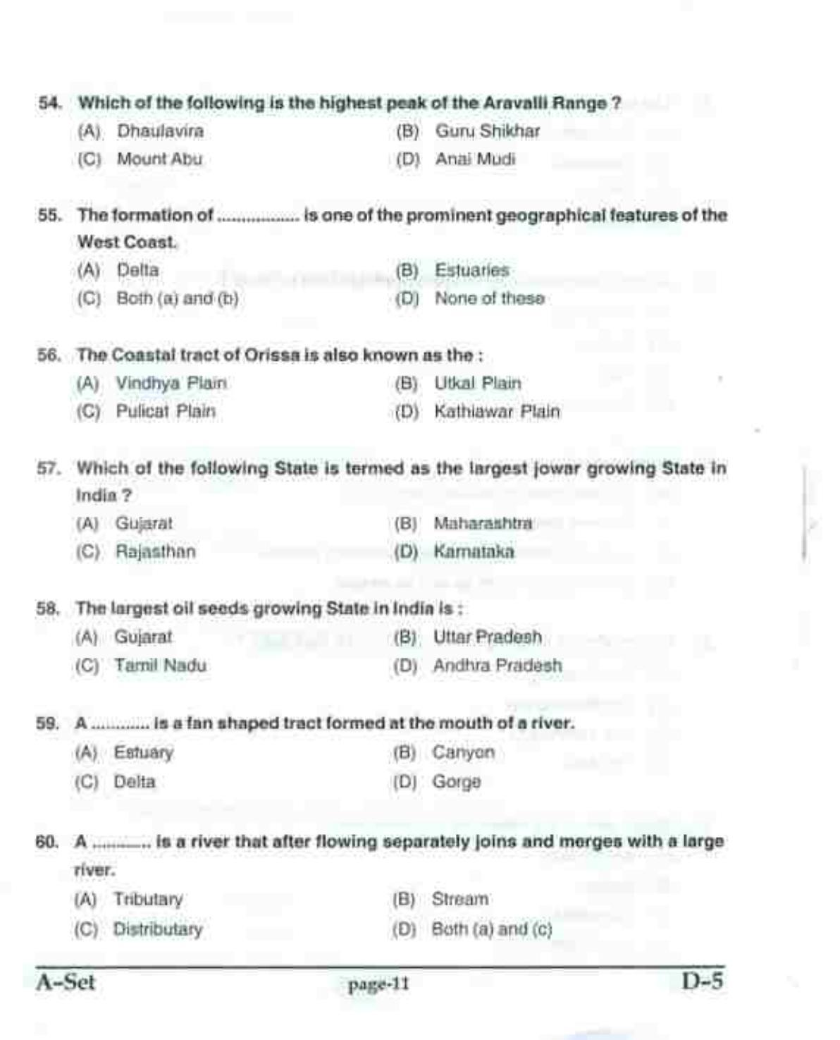 PU CET UG 2017 MSc(Zoology), MCOM(Business Economics), MA(Geography), ME(Computer Science & Engg. ) Question Paper - Page 34