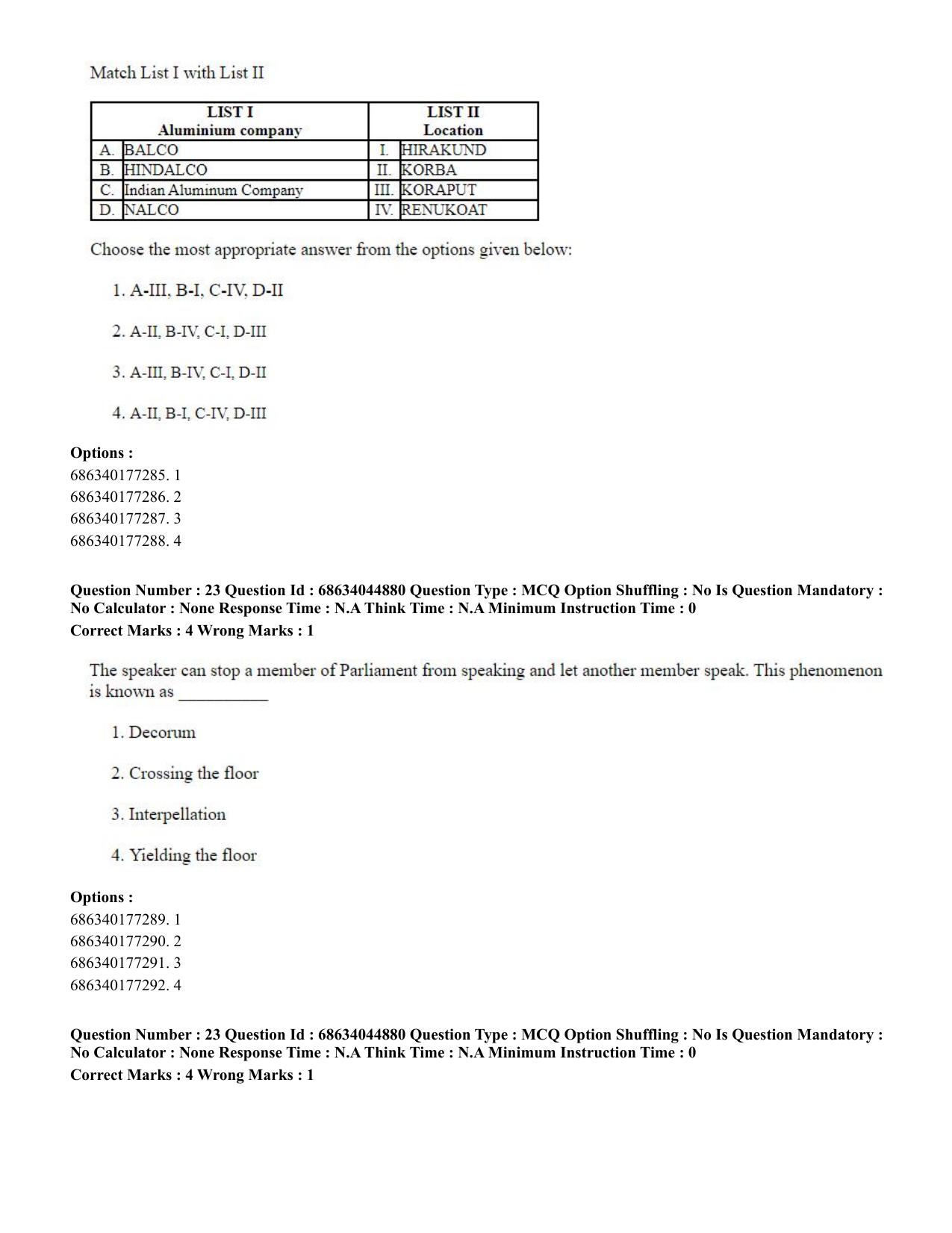 CUET PG 2023: MTQP11 – Water Engineering and Management (Eng)-shift 3 (30-06-2023) Question Paper - Page 23