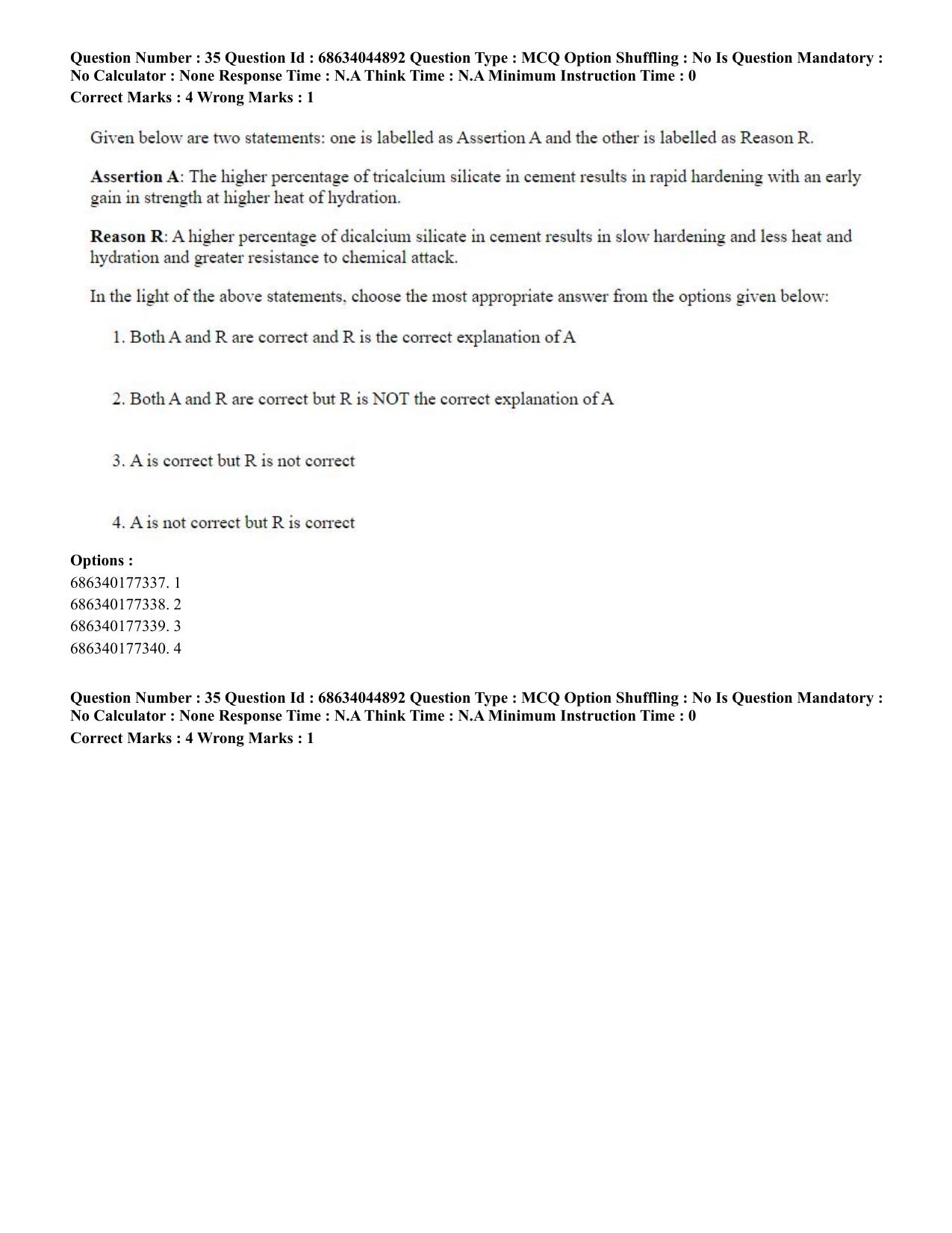 CUET PG 2023: MTQP11 – Water Engineering and Management (Eng)-shift 3 (30-06-2023) Question Paper - Page 35