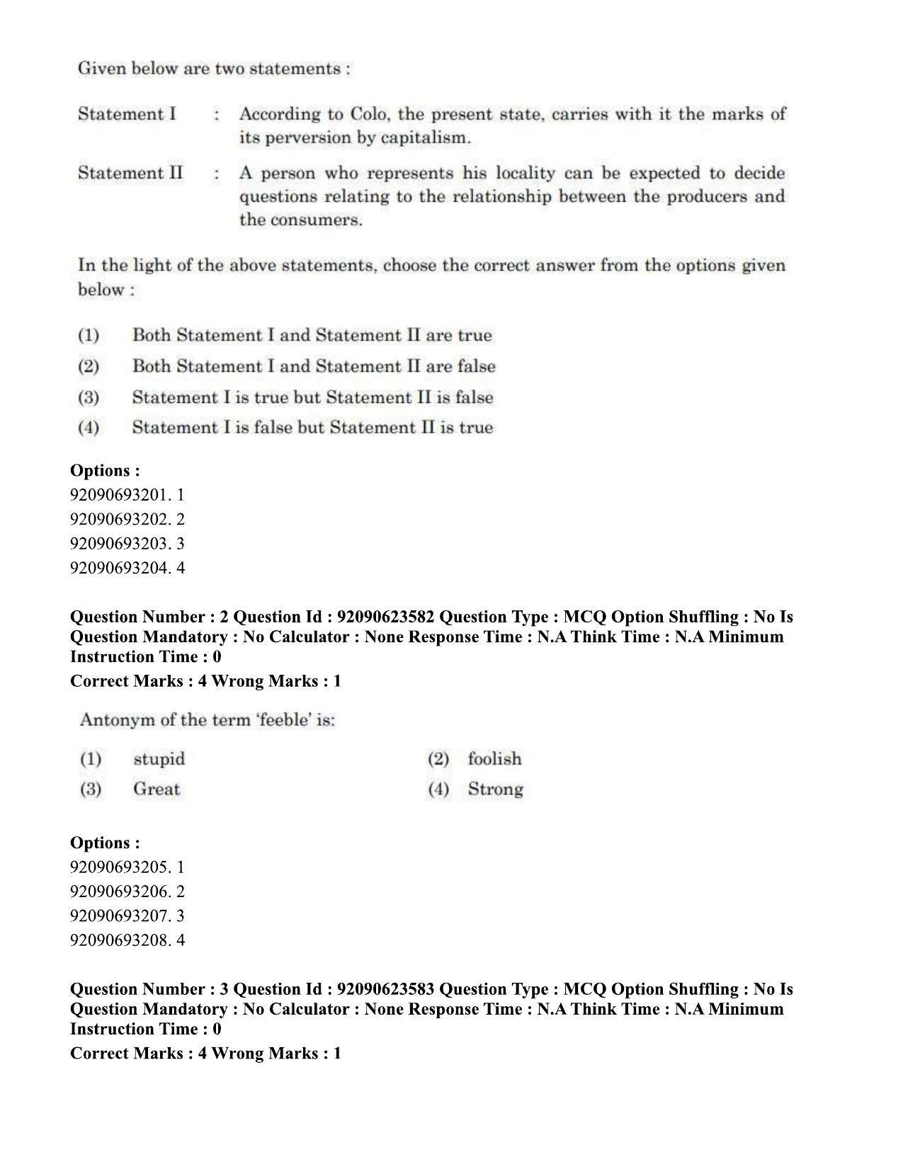 CUET PG 2023: HUQP21 – Social Work Eng - Shift 2 (24-06-2023) Question Paper - Page 3