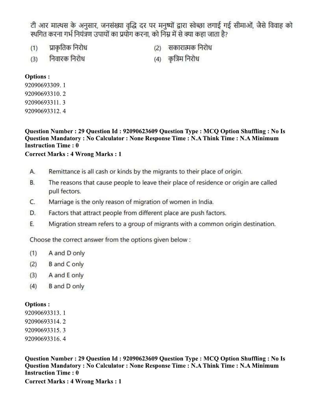 CUET PG 2023: HUQP21 – Social Work Eng - Shift 2 (24-06-2023) Question Paper - Page 29