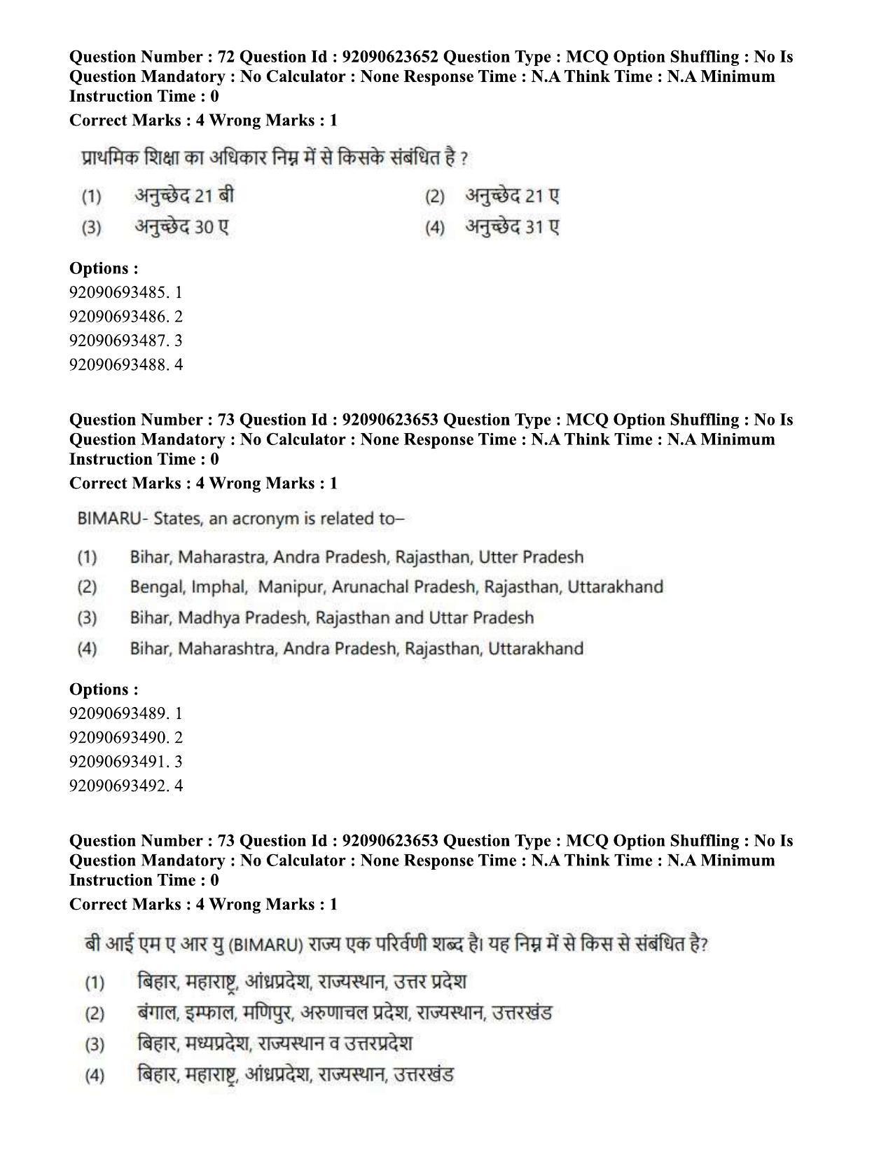 CUET PG 2023: HUQP21 – Social Work Eng - Shift 2 (24-06-2023) Question Paper - Page 71