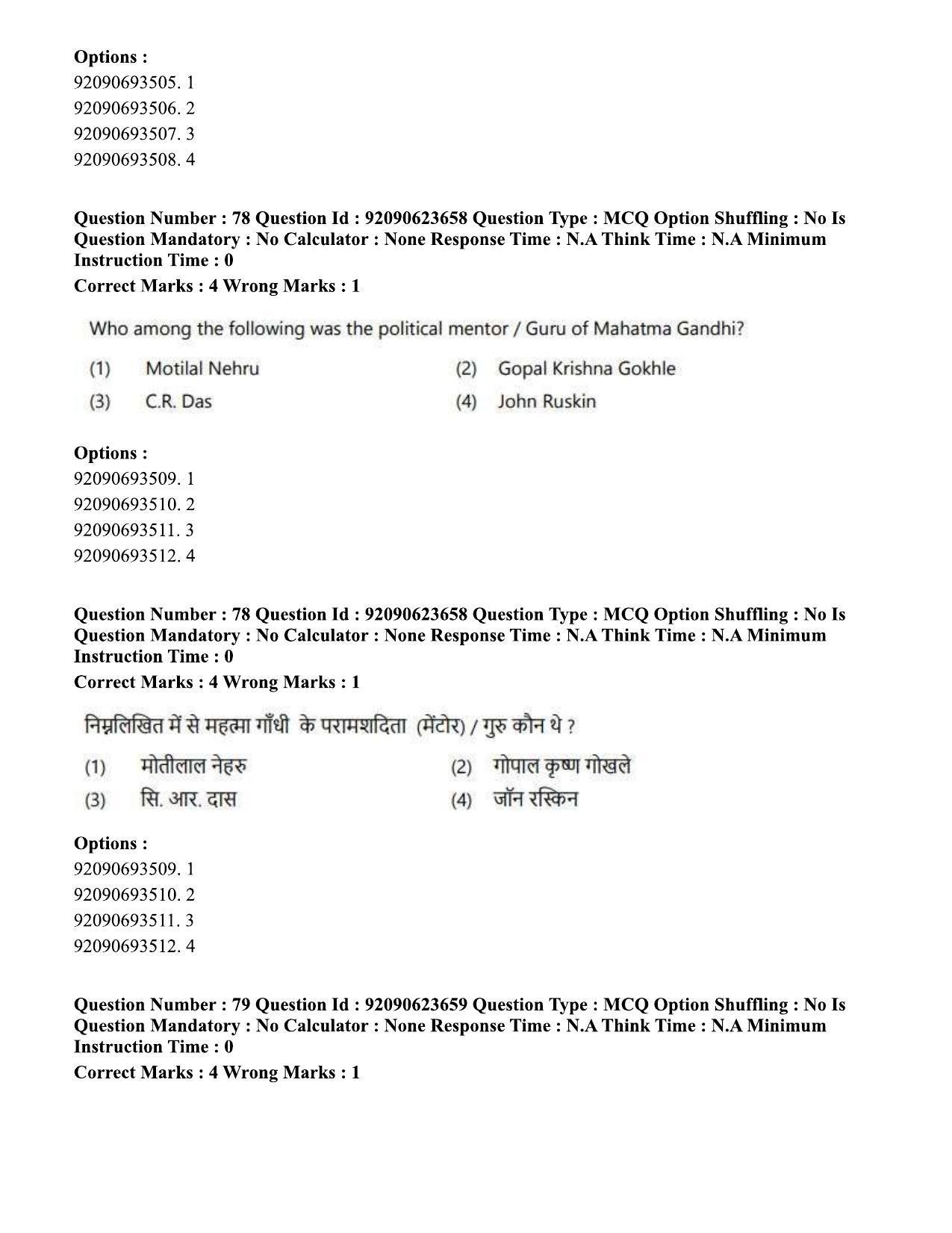 CUET PG 2023: HUQP21 – Social Work Eng - Shift 2 (24-06-2023) Question Paper - Page 76