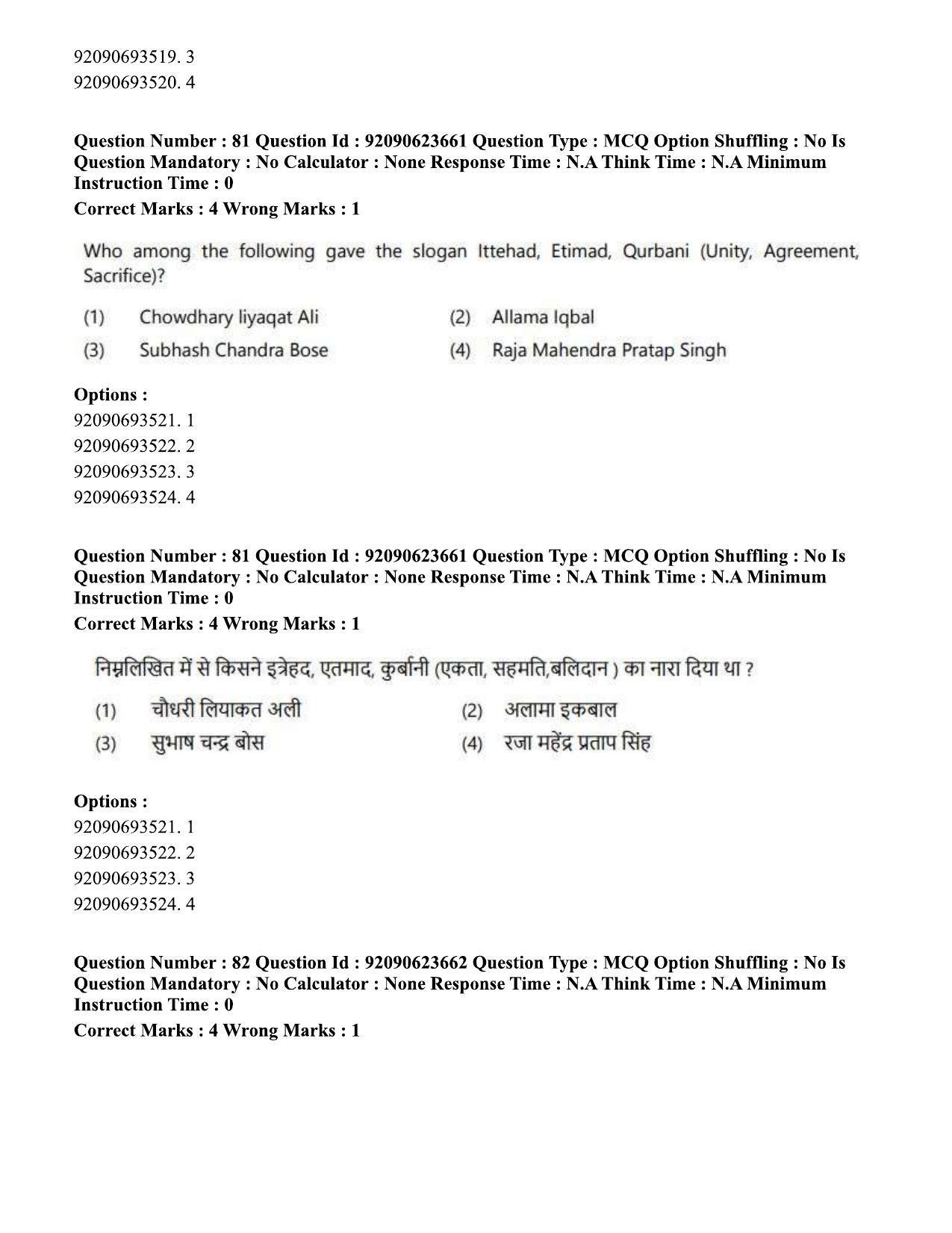 CUET PG 2023: HUQP21 – Social Work Eng - Shift 2 (24-06-2023) Question Paper - Page 79