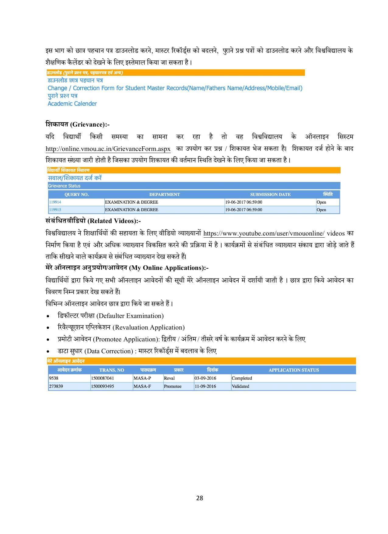 Vardhaman Mahaveer Open University (VMOU) Kota Prospectus 2021-22 - Page 28