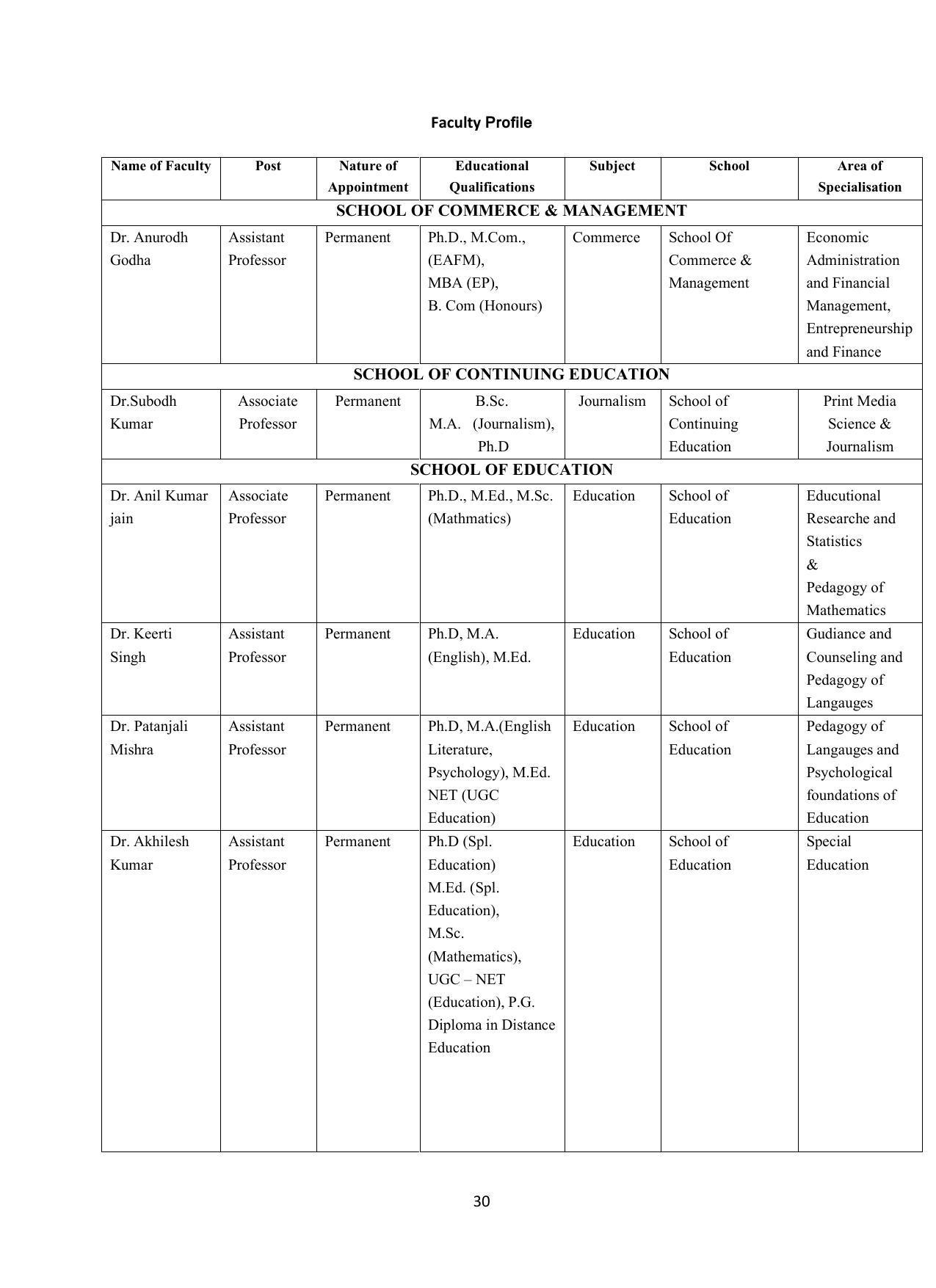 Vardhaman Mahaveer Open University (VMOU) Kota Prospectus 2021-22 - Page 30