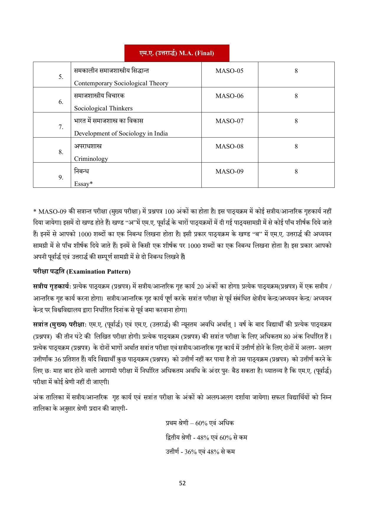 Vardhaman Mahaveer Open University (VMOU) Kota Prospectus 2021-22 - Page 52